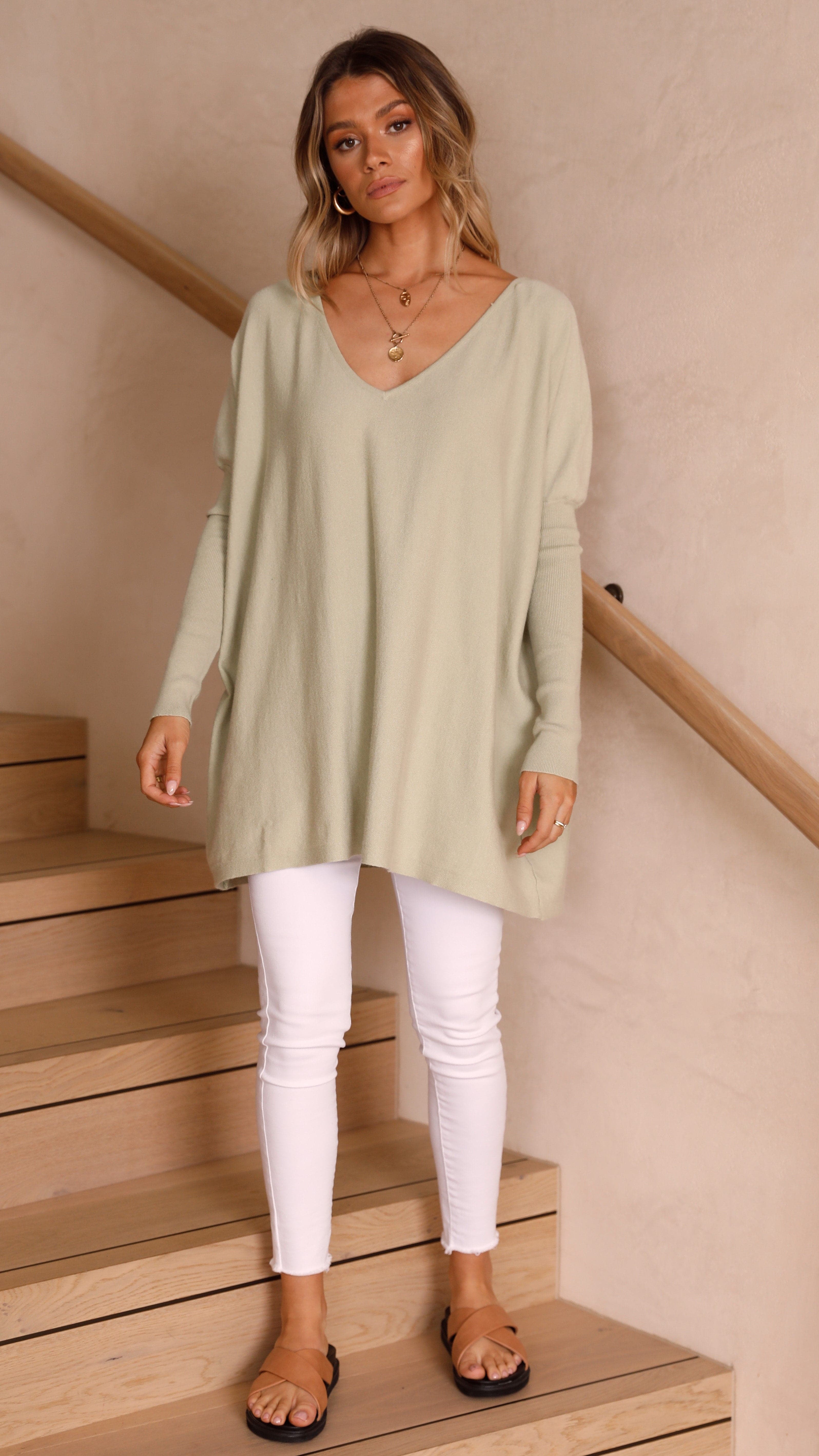 Amalia Knit Top - Sage-Sunshines Bliss