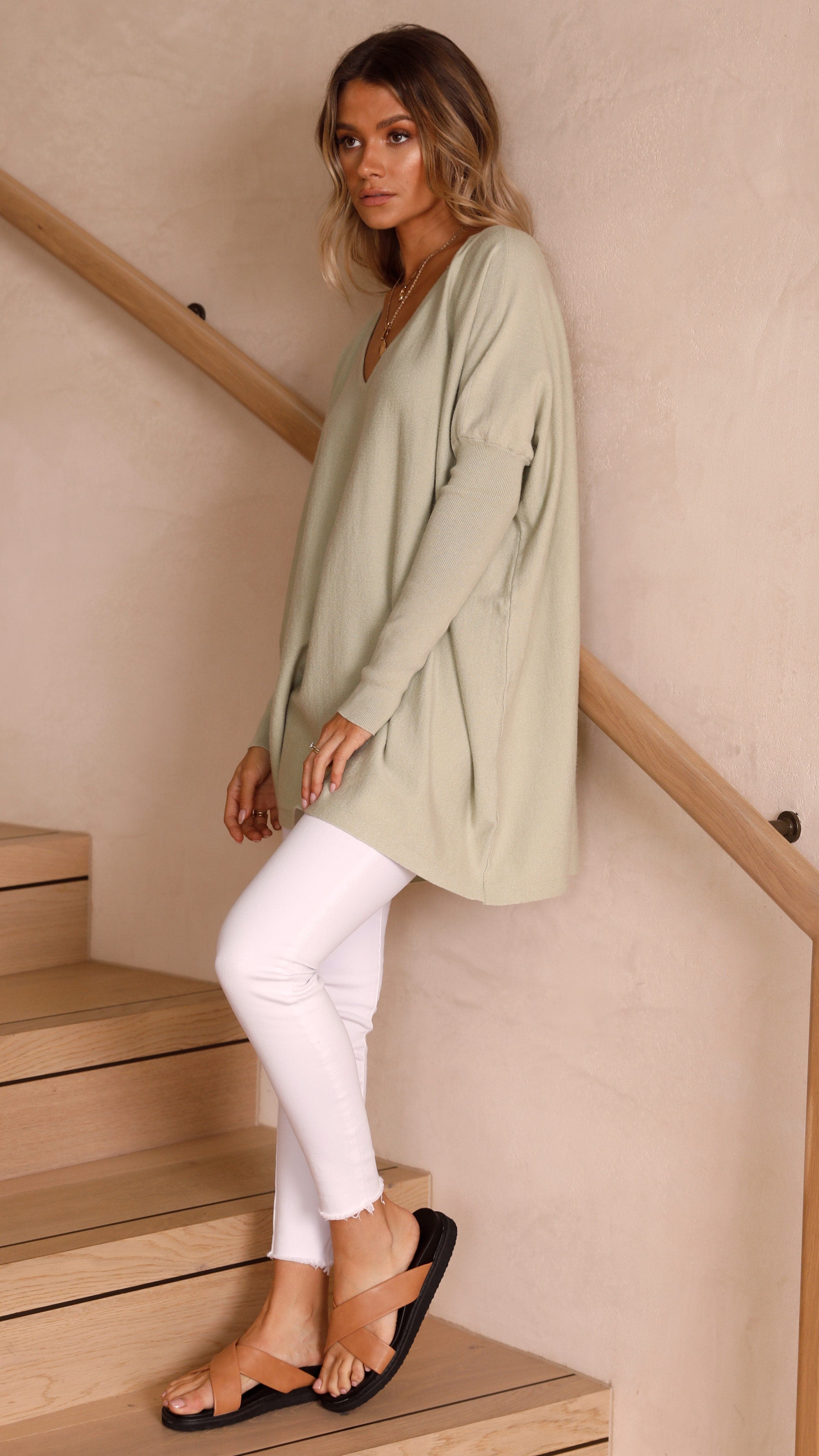 Amalia Knit Top - Sage-Sunshines Bliss