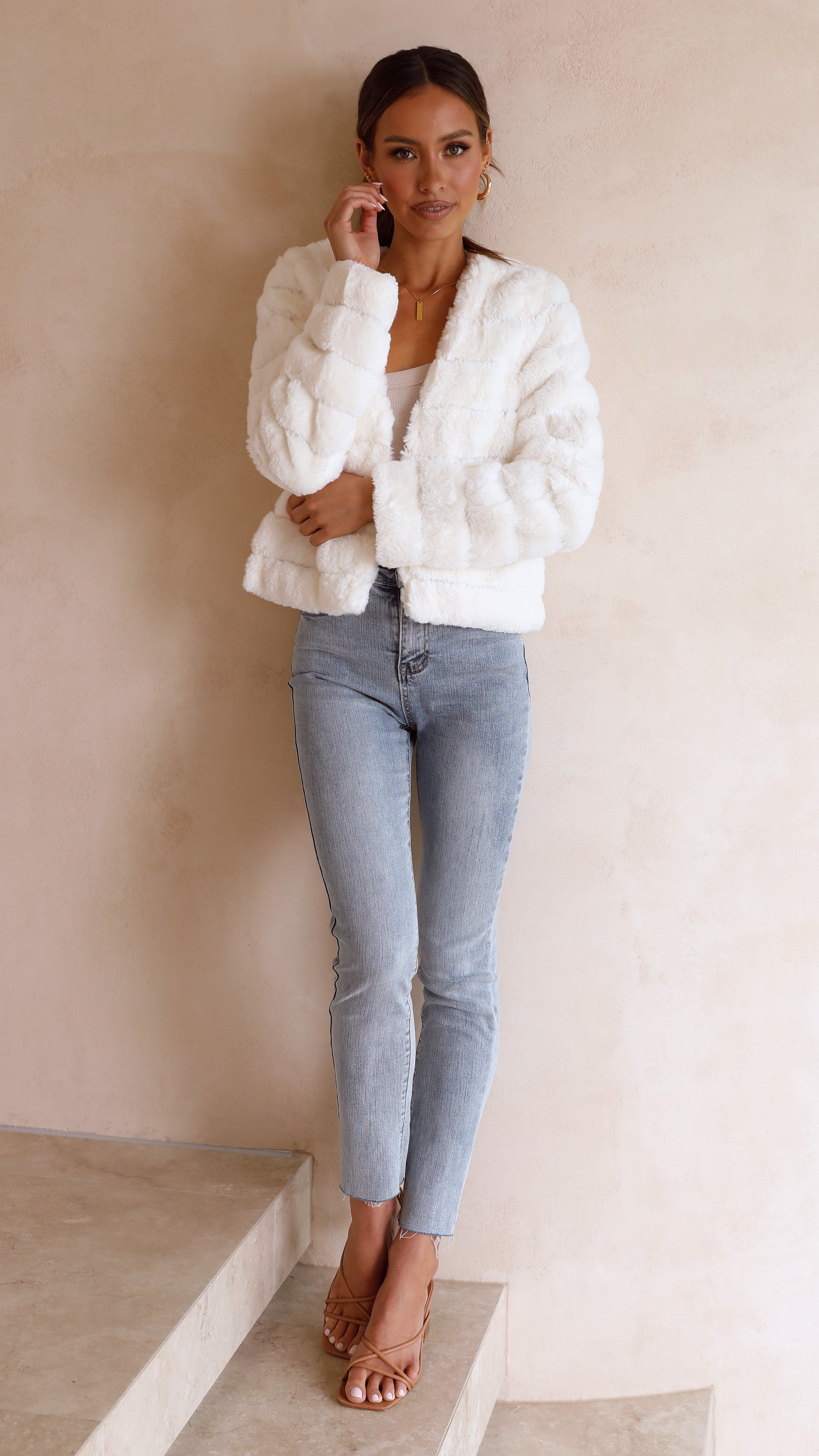 Tully Crop Jacket - White-Sunshines Bliss