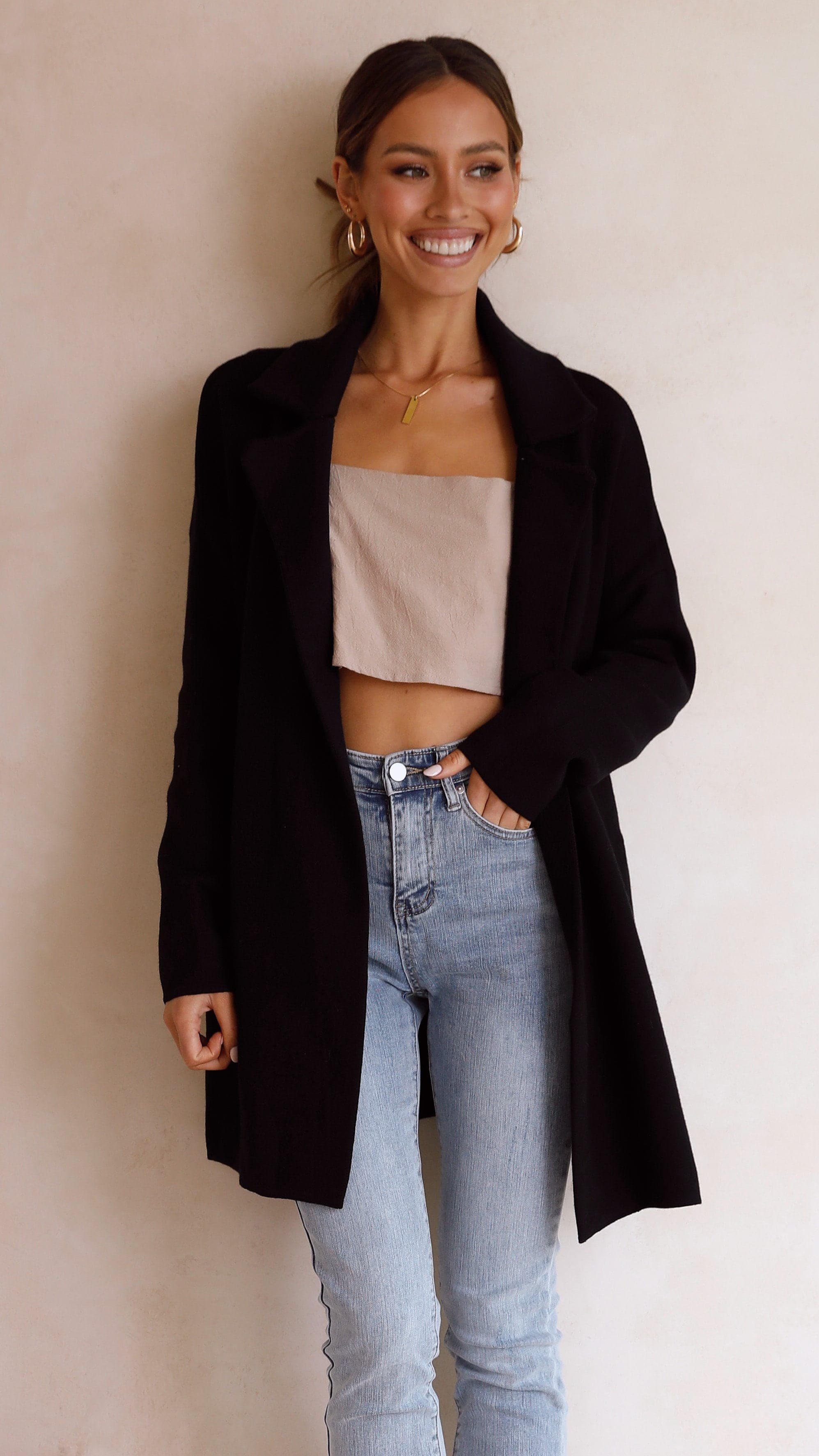 Zuzu Coatigan - Black-Sunshines Bliss