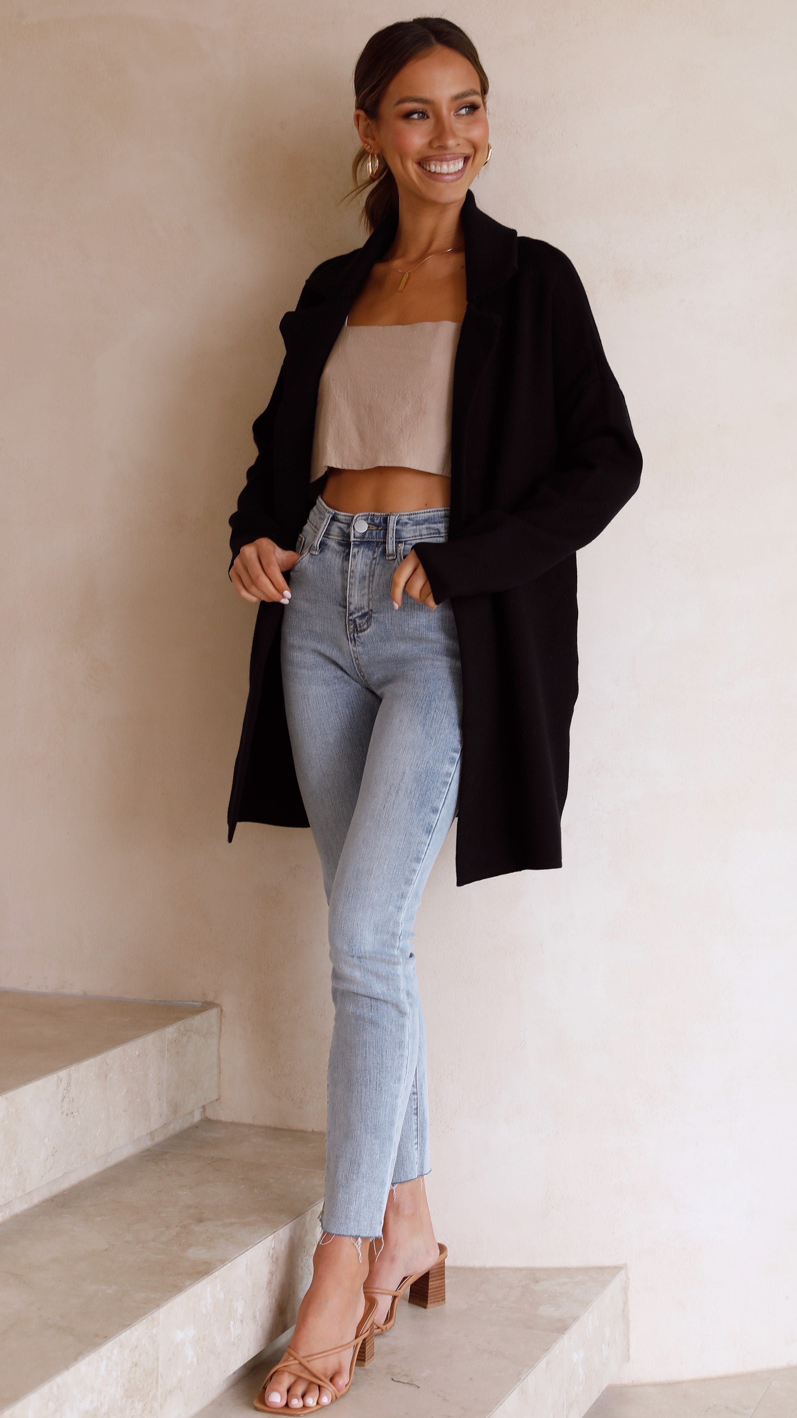 Zuzu Coatigan - Black-Sunshines Bliss