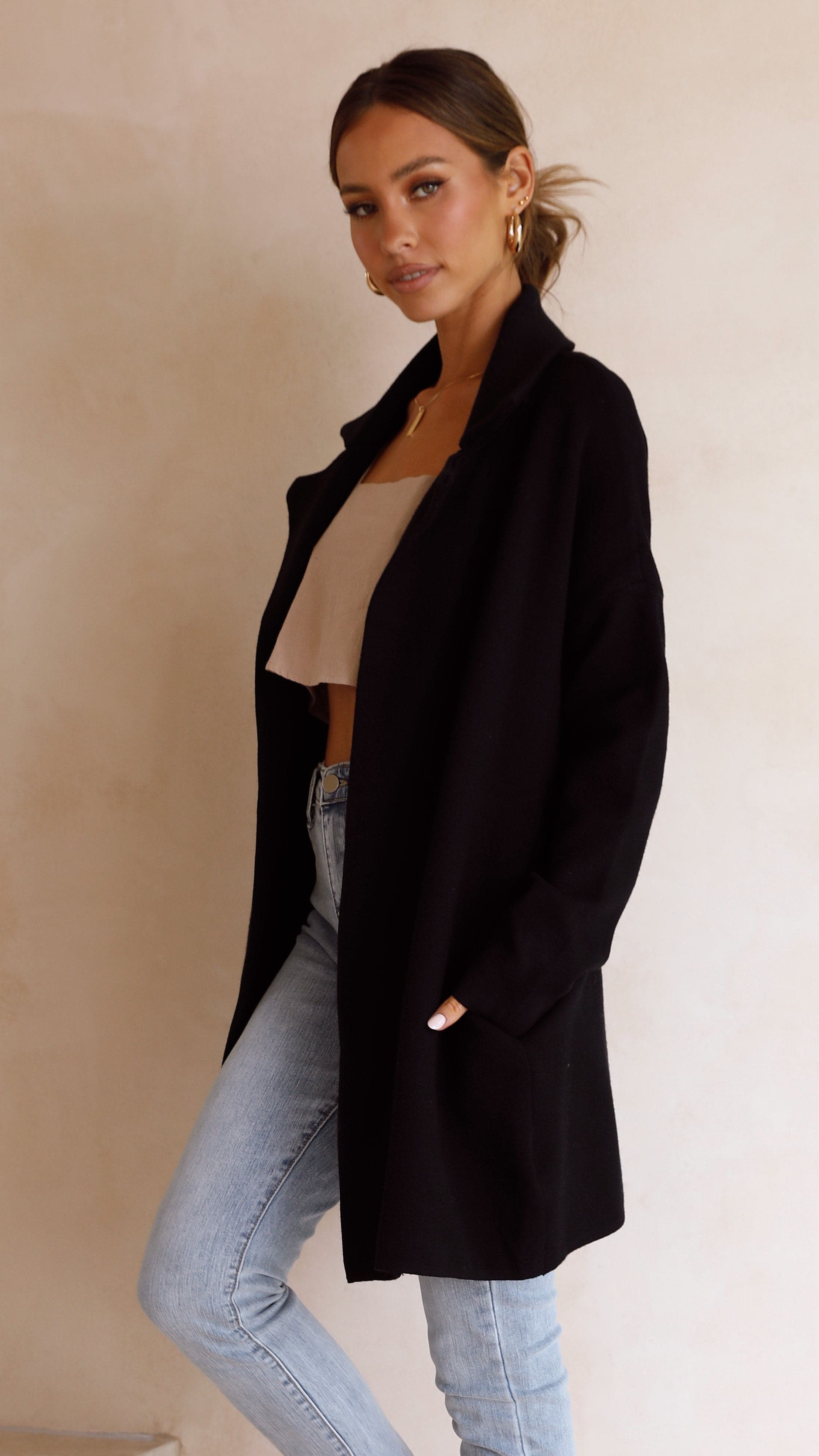 Zuzu Coatigan - Black-Sunshines Bliss