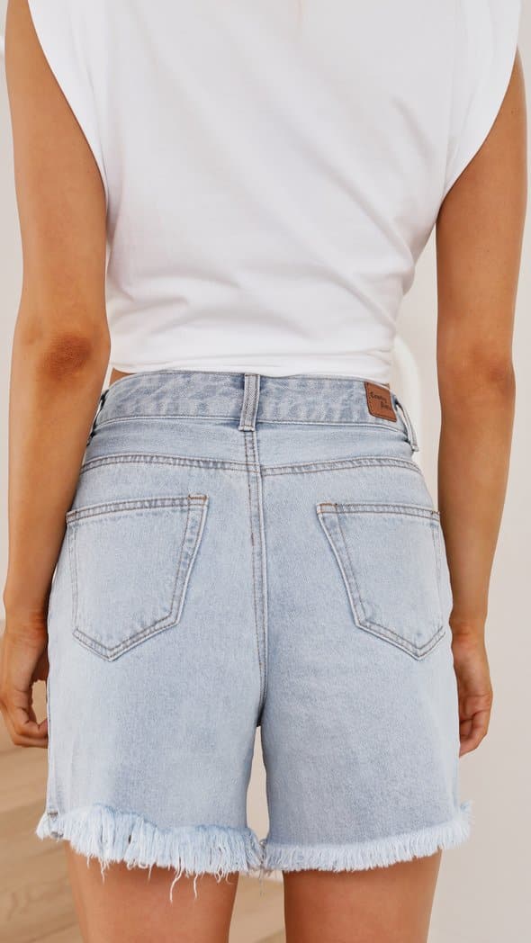 Harlow Shorts - Denim-Sunshines Bliss
