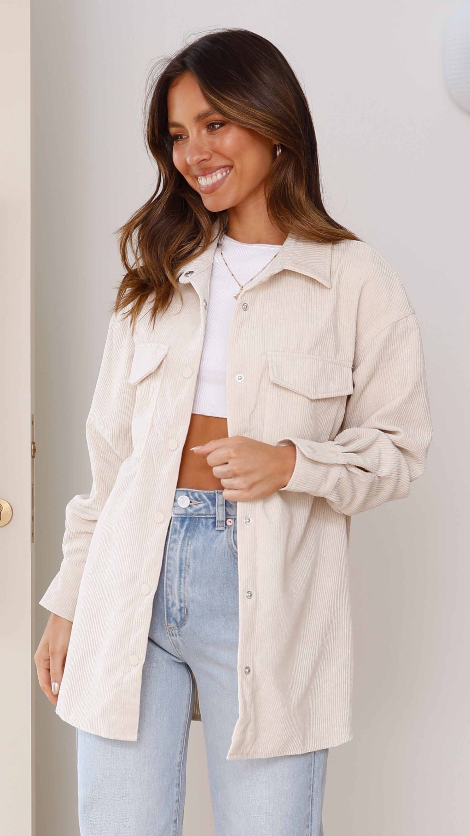 Jaren Jacket - Beige-Sunshines Bliss