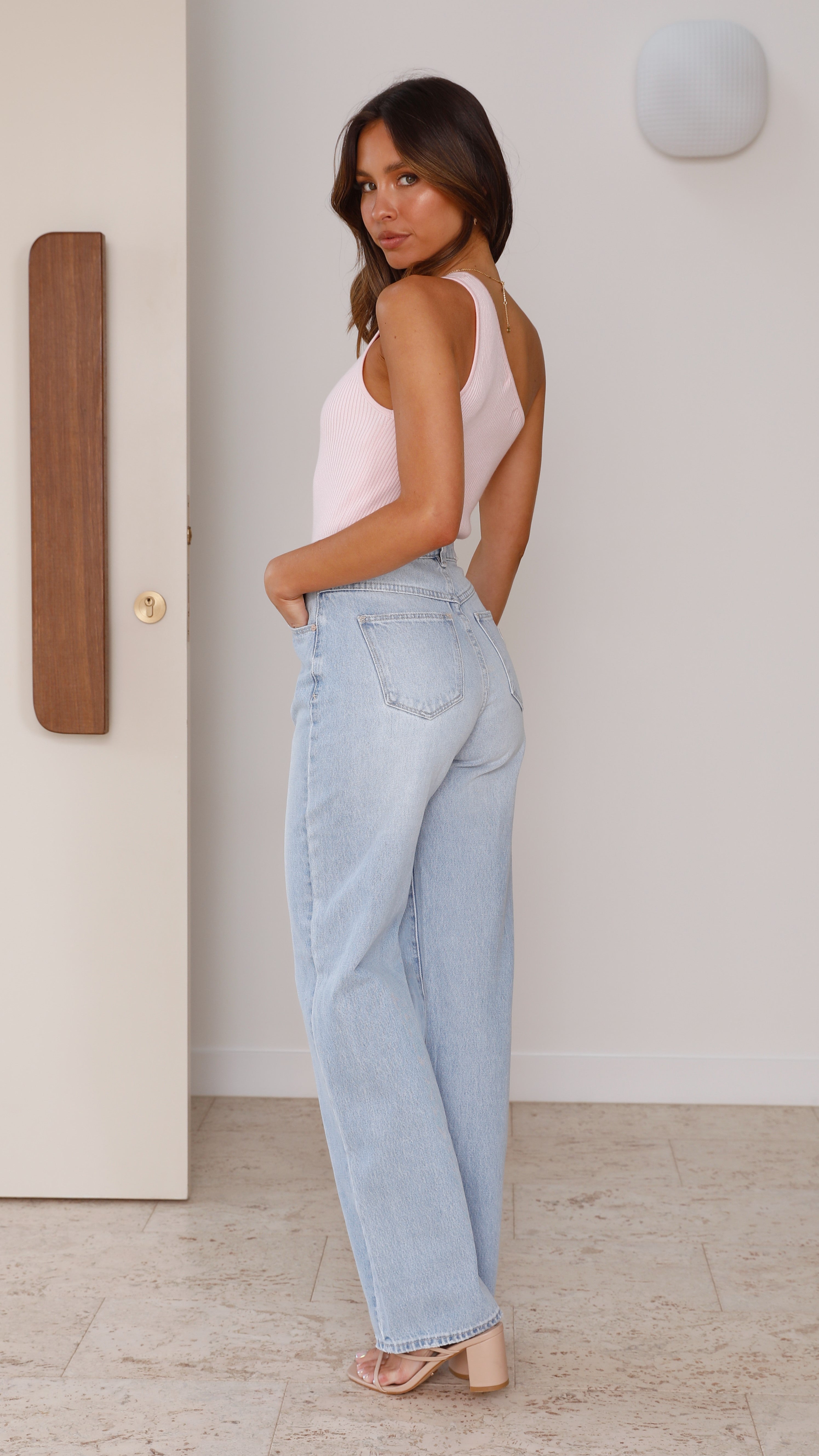 Libbie One Shoulder Top - Soft Pink-Sunshines Bliss