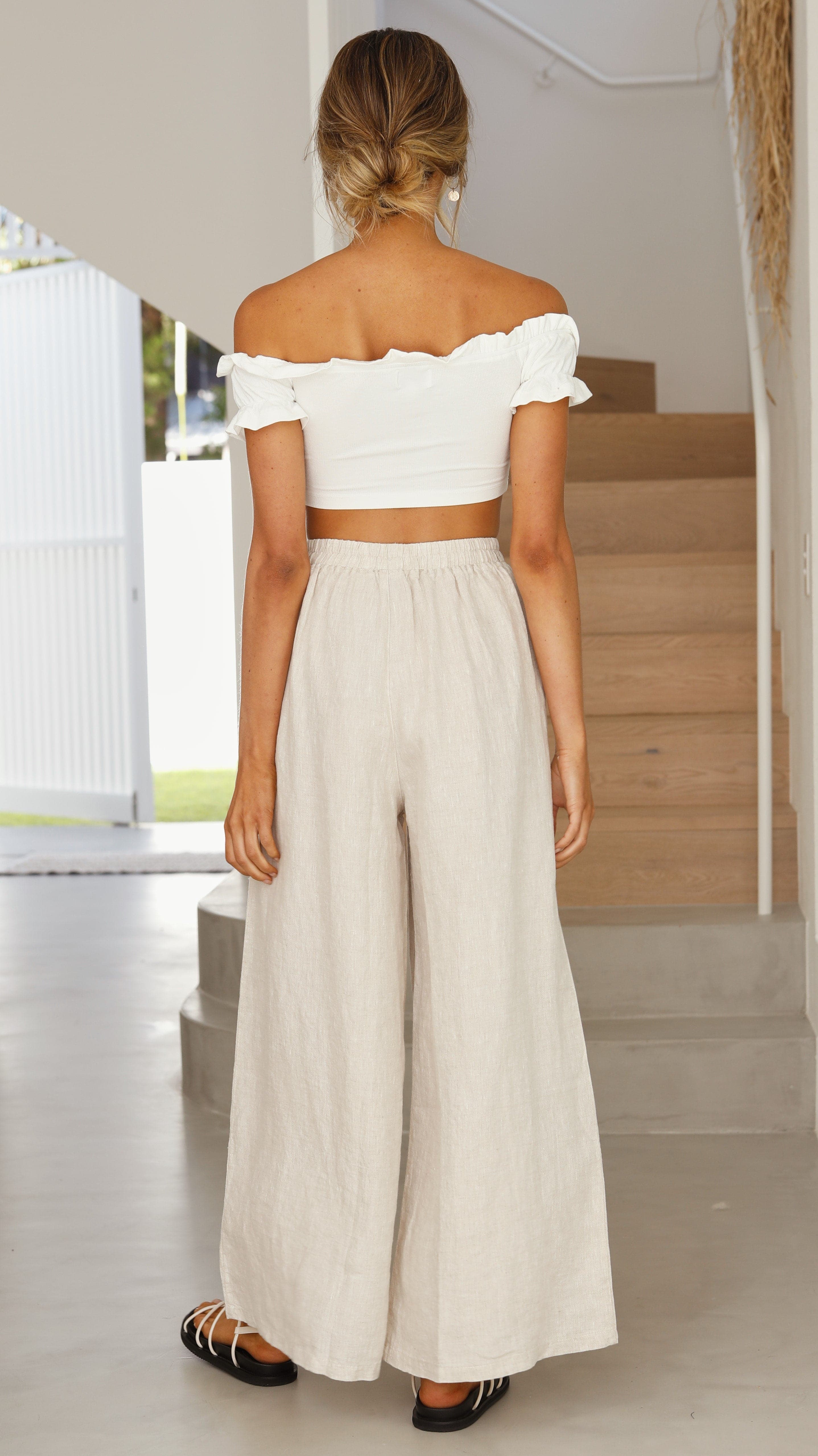 Oceana Pants - Natural-Sunshines Bliss