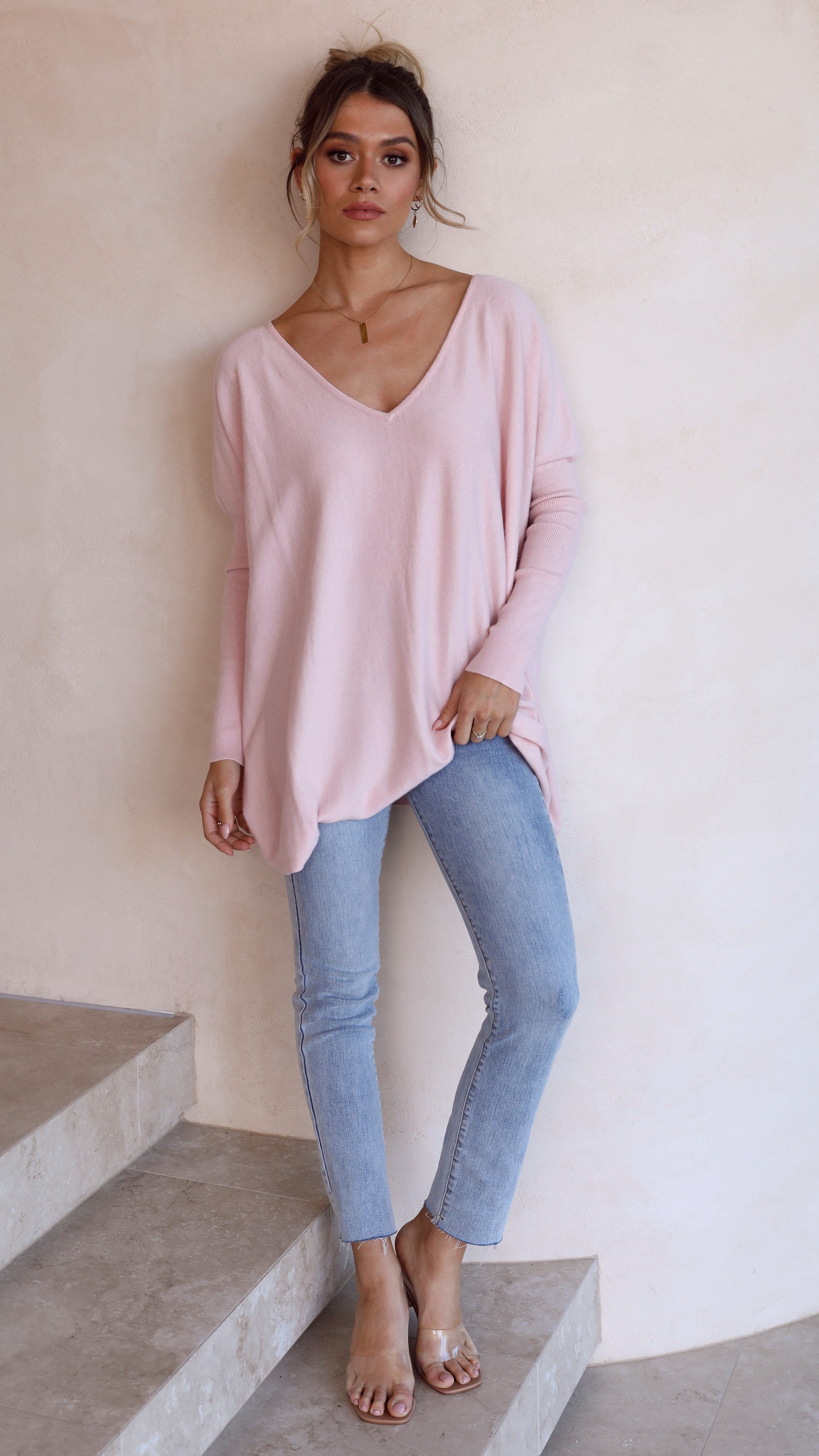 Amalia Knit Top - Blush-Sunshines Bliss