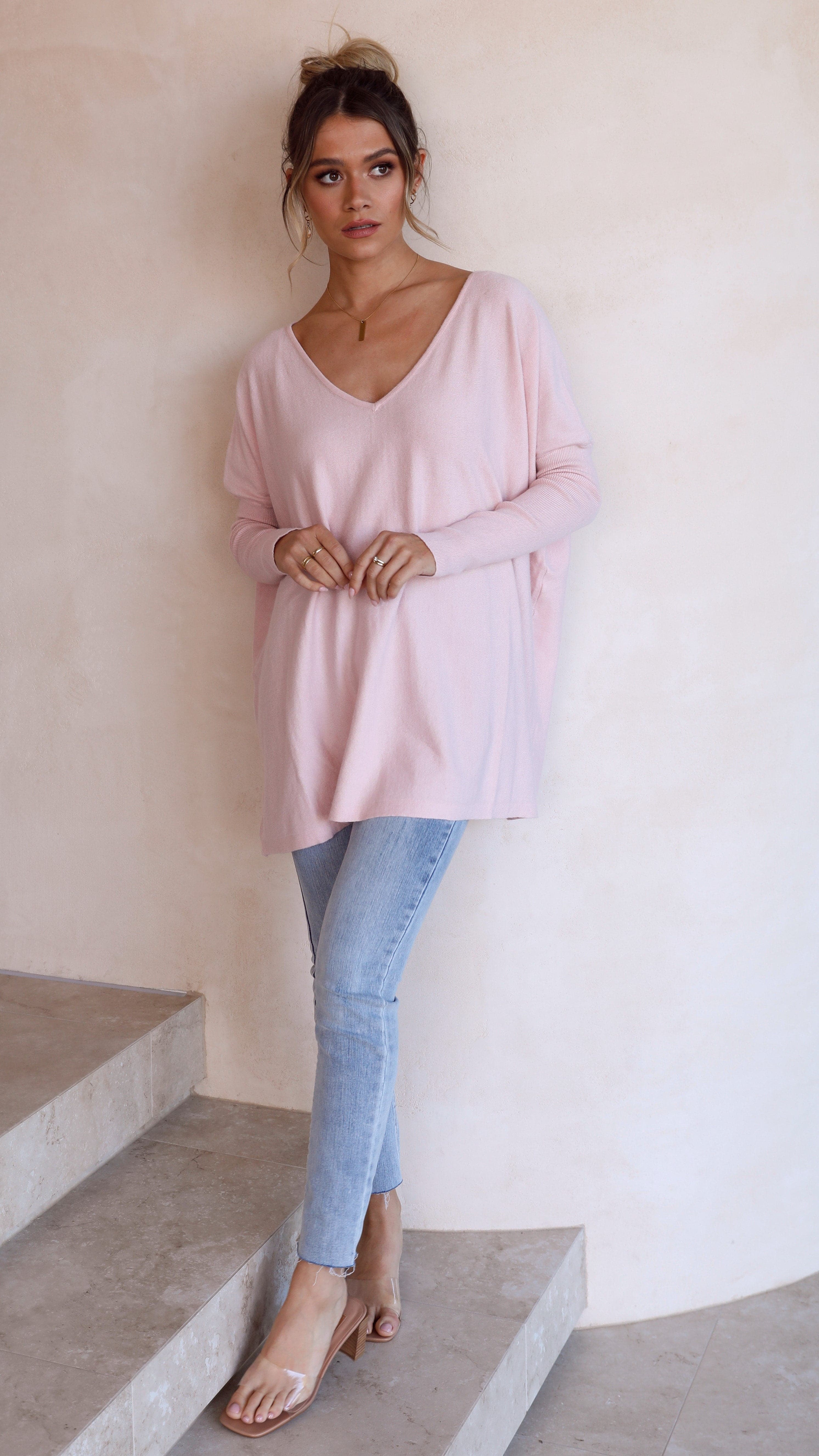 Amalia Knit Top - Blush-Sunshines Bliss