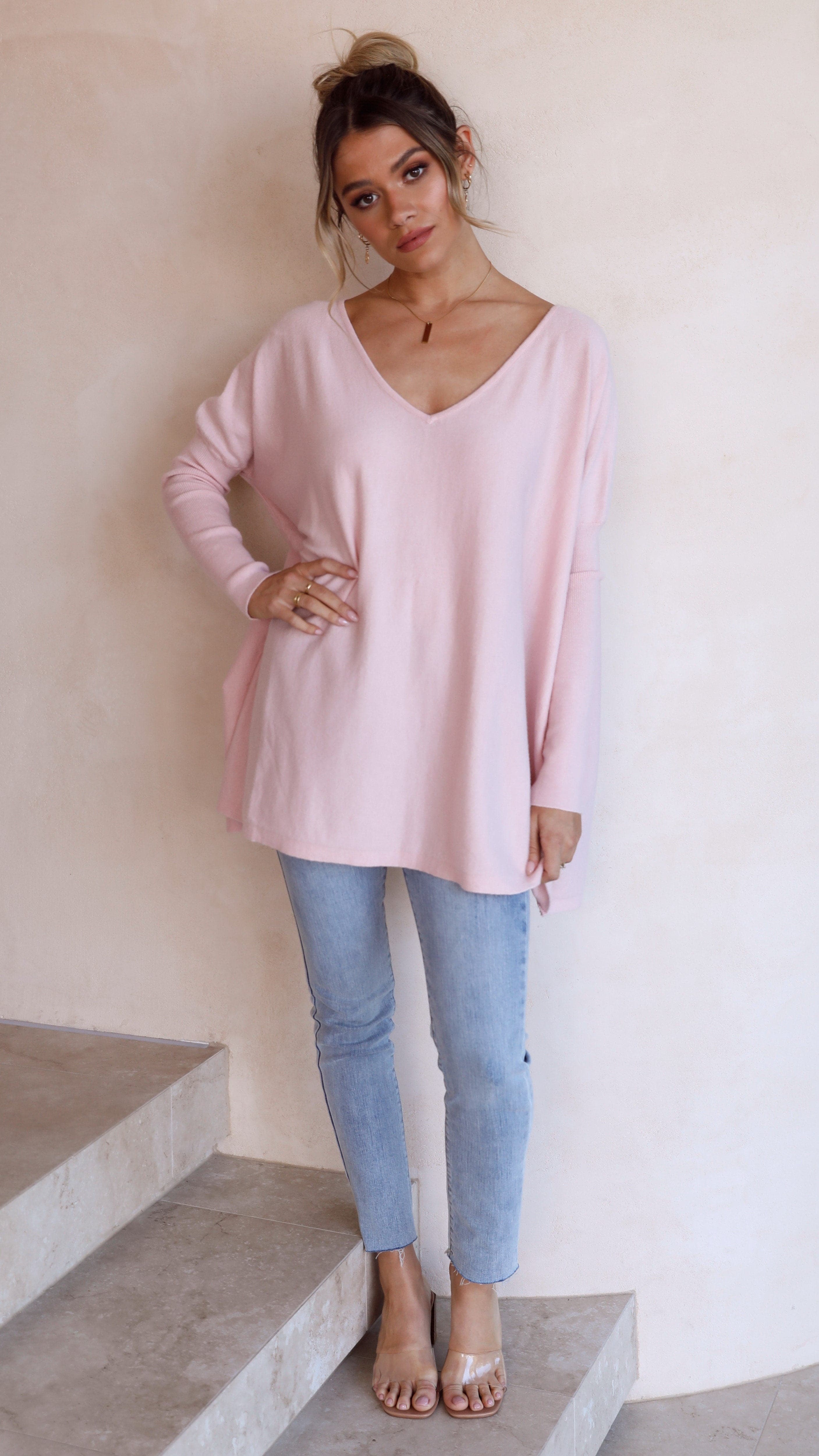 Amalia Knit Top - Blush-Sunshines Bliss