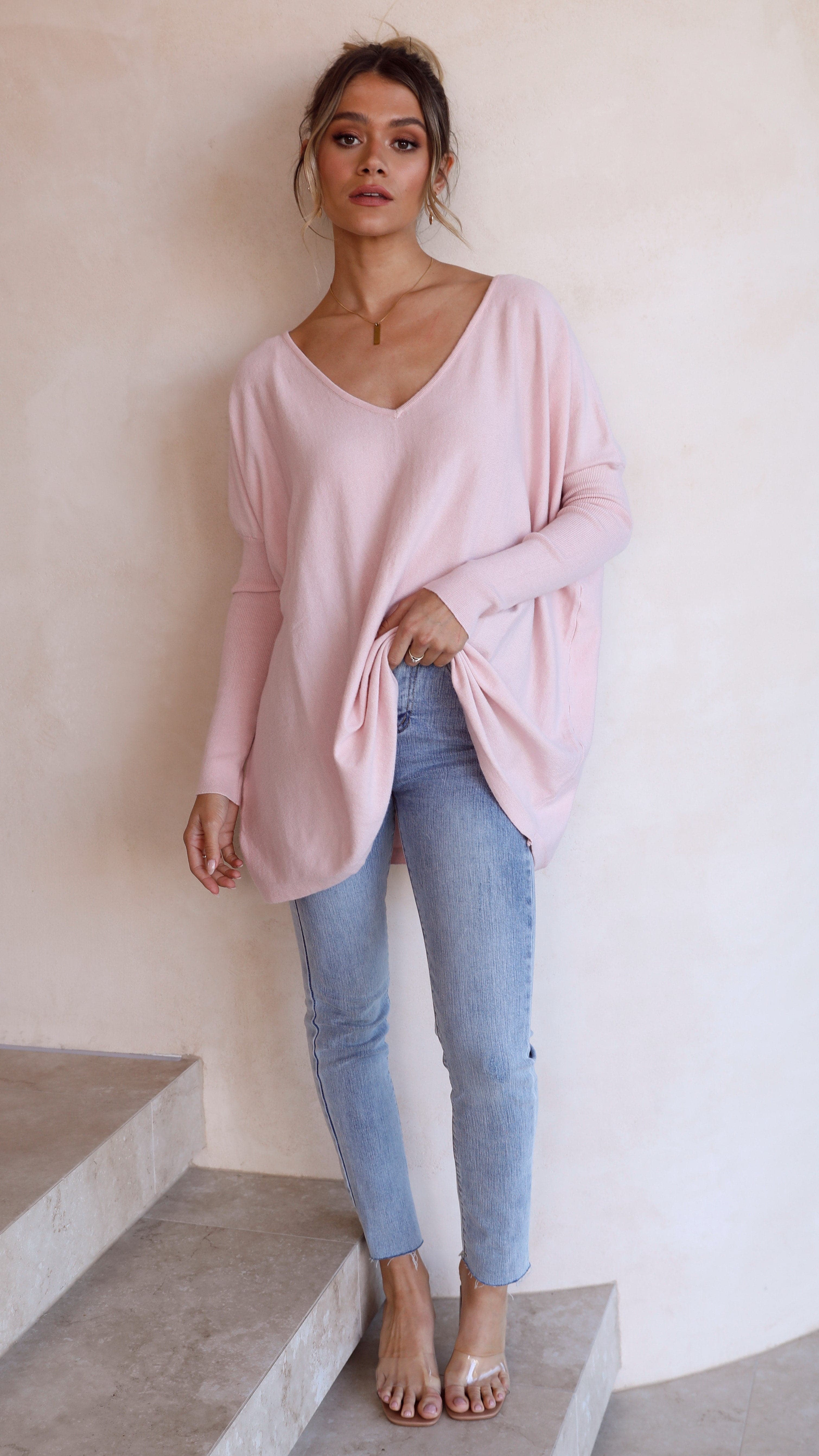 Amalia Knit Top - Blush-Sunshines Bliss