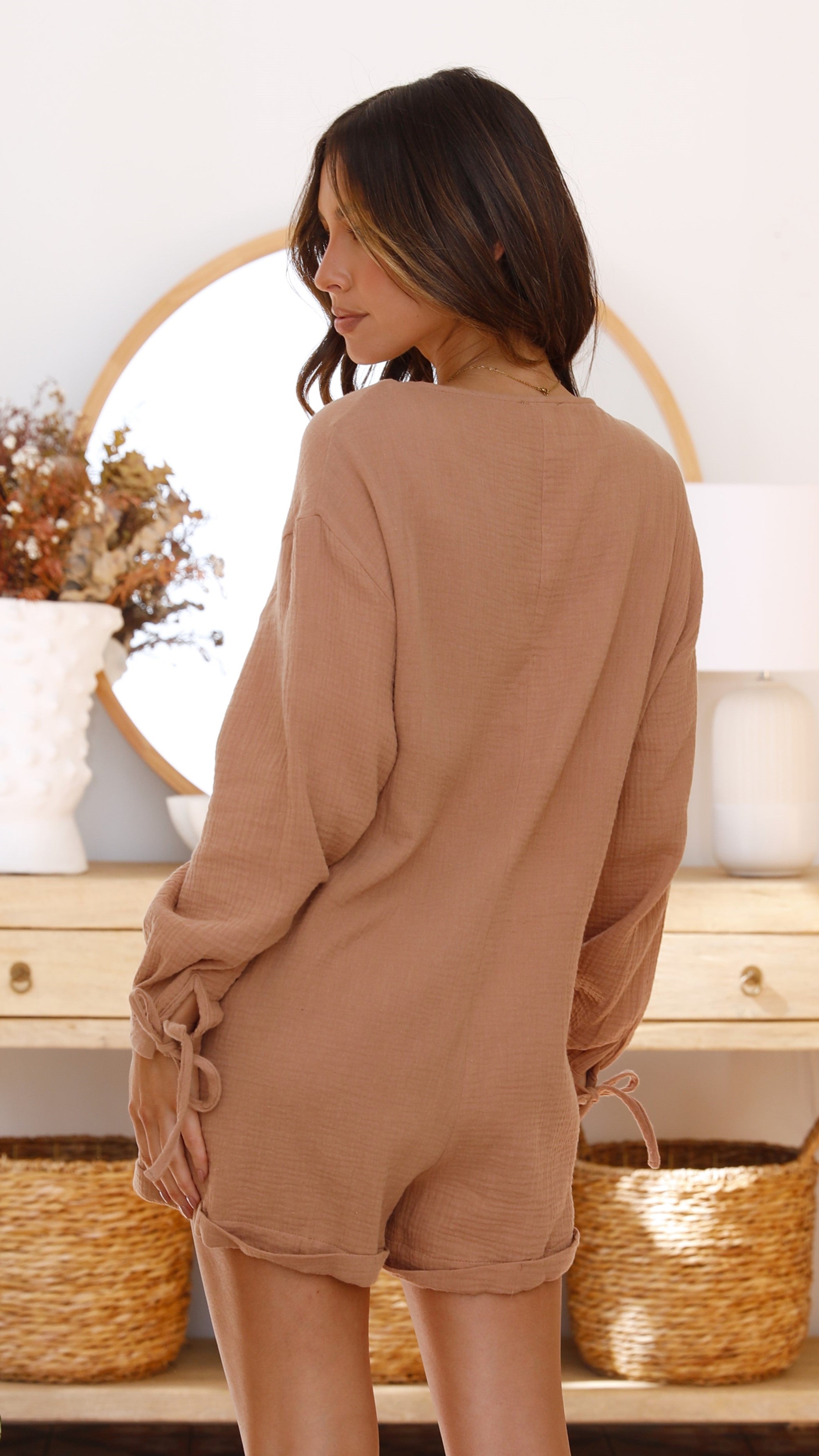 Carla Playsuit - Latte-Sunshines Bliss