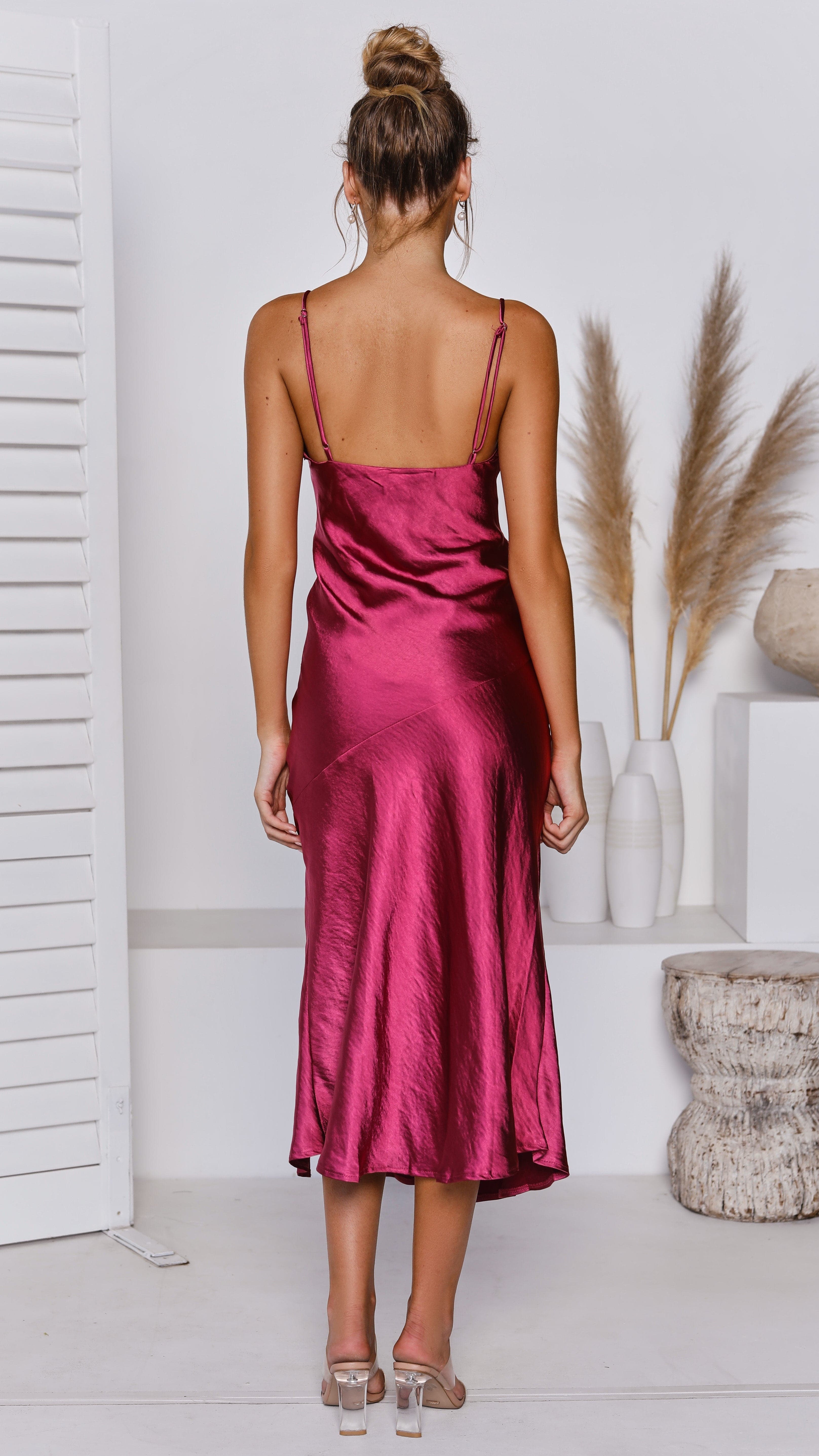 Josie Midi Dress - Fuchsia-Sunshines Bliss