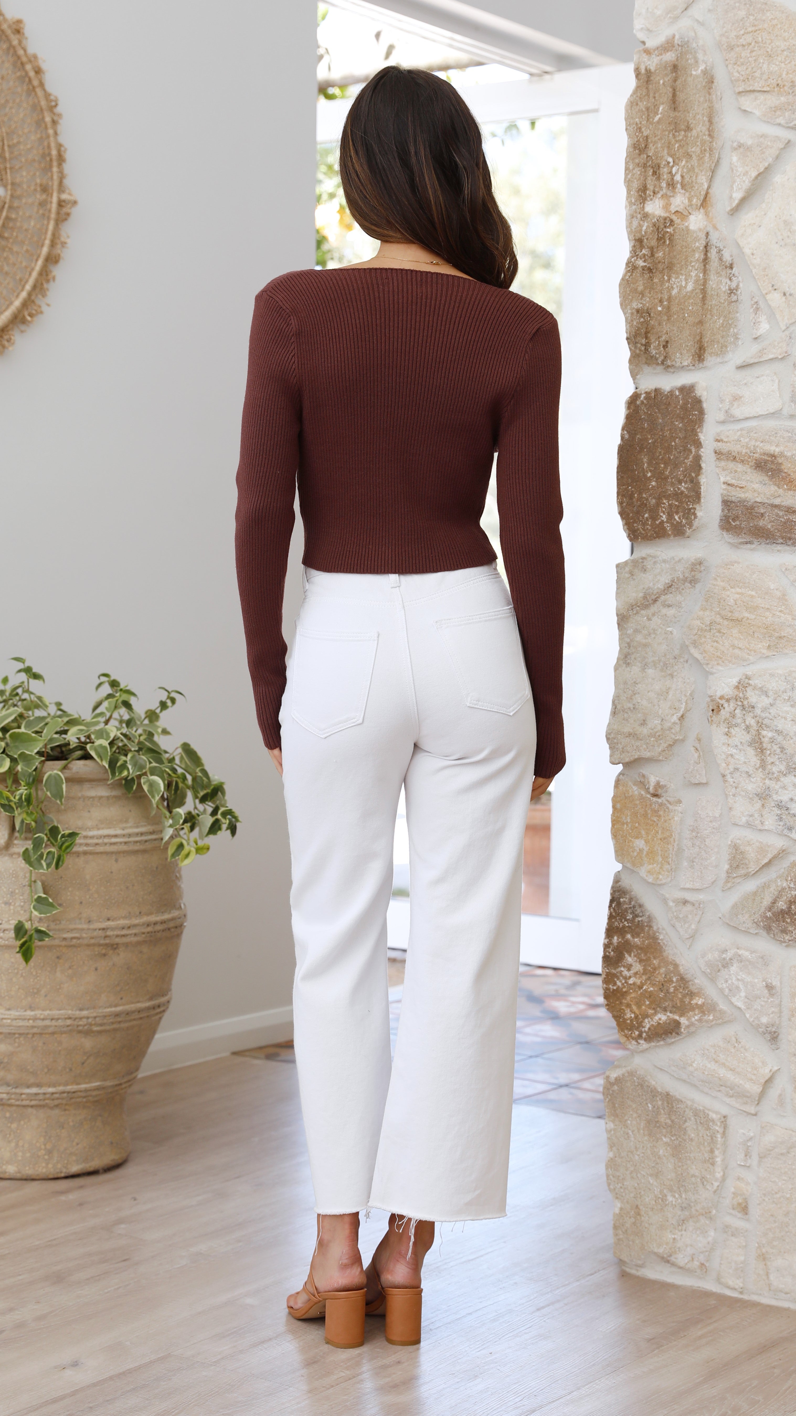 Zion Knit Top - Brown-Sunshines Bliss