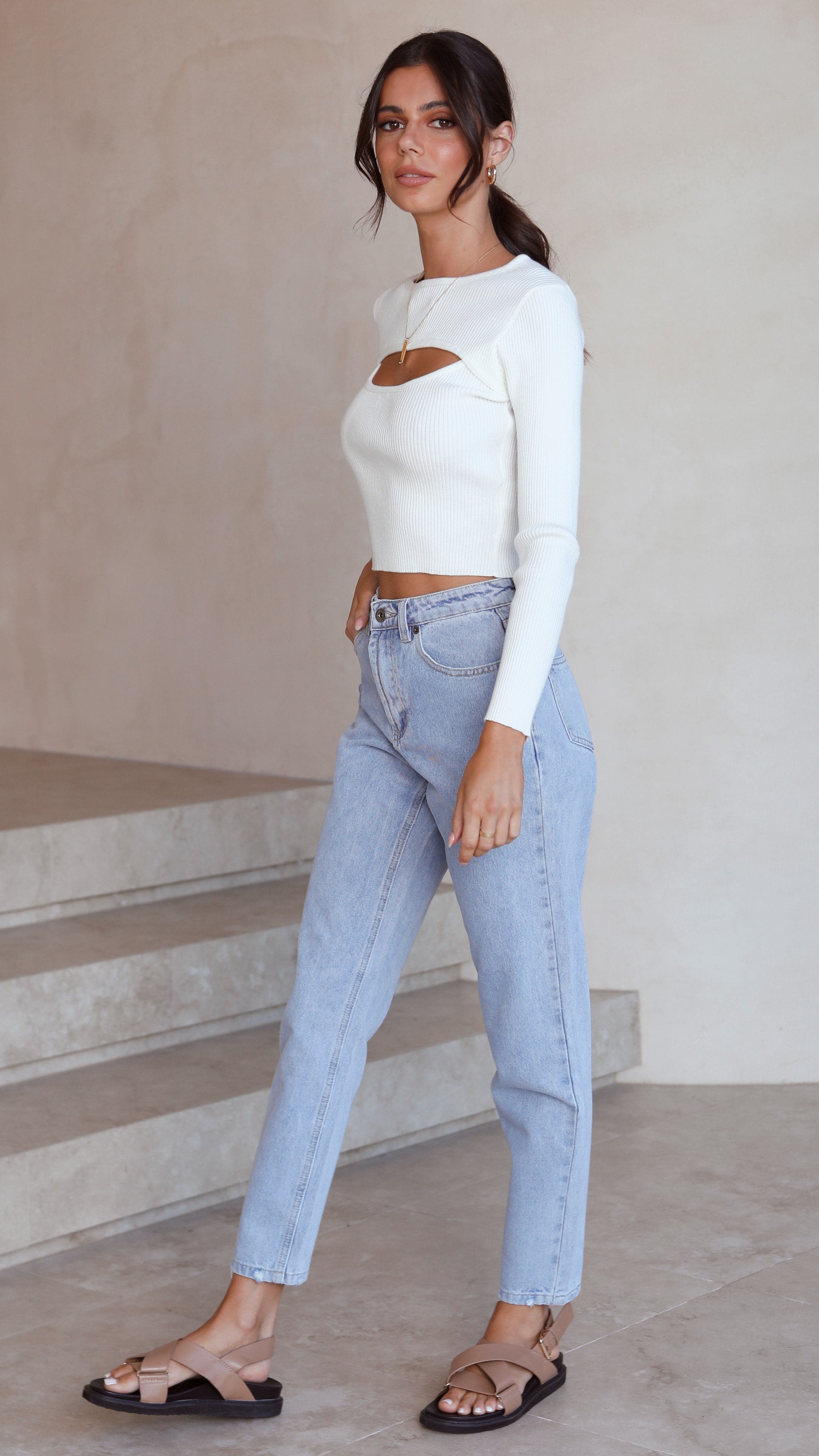 Jasmine Top - White-Sunshines Bliss