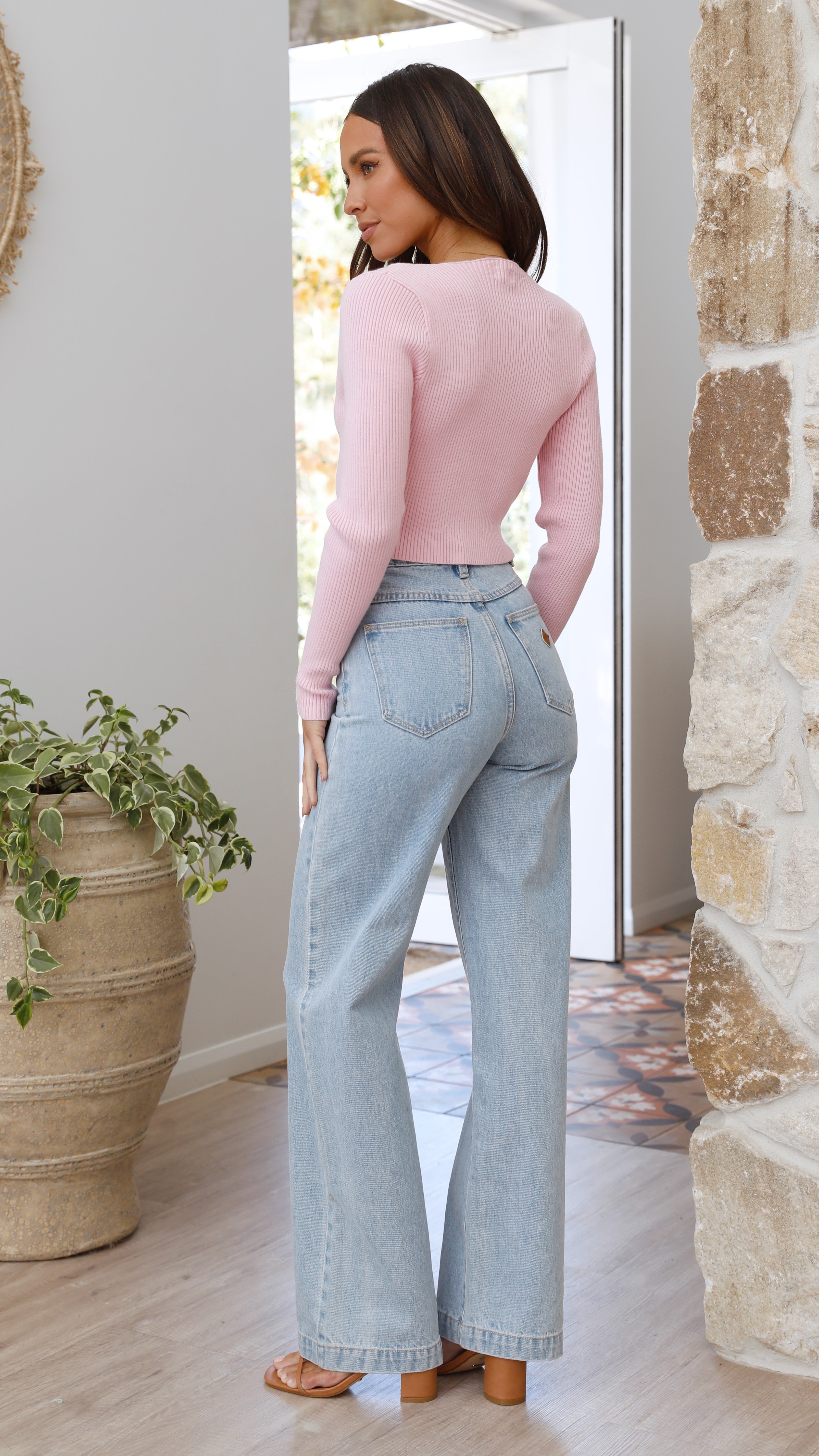 Zion Knit Top - Soft Pink-Sunshines Bliss