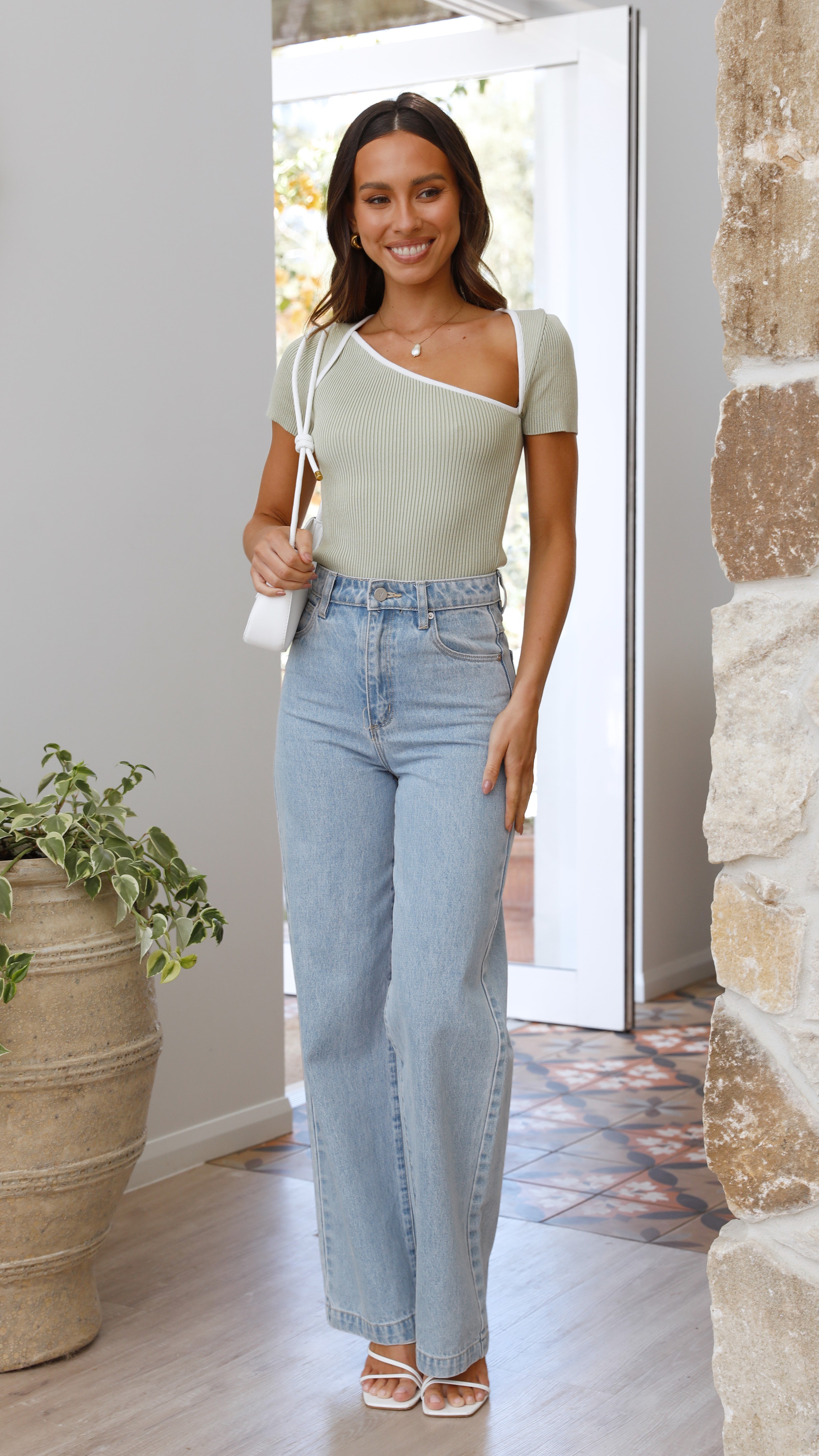 Trina Knit Top - Sage-Sunshines Bliss