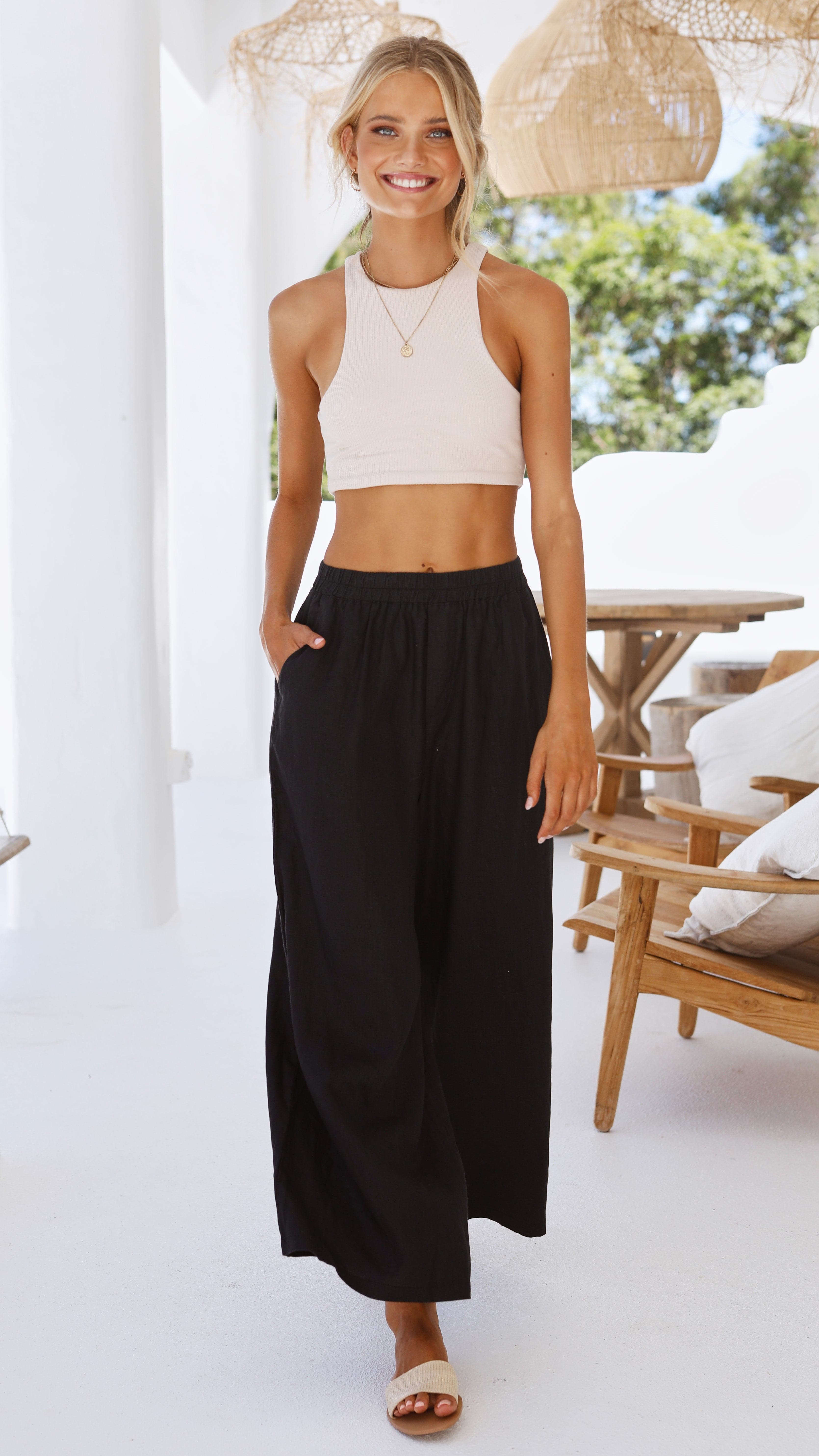 Oceana Pants - Black-Sunshines Bliss