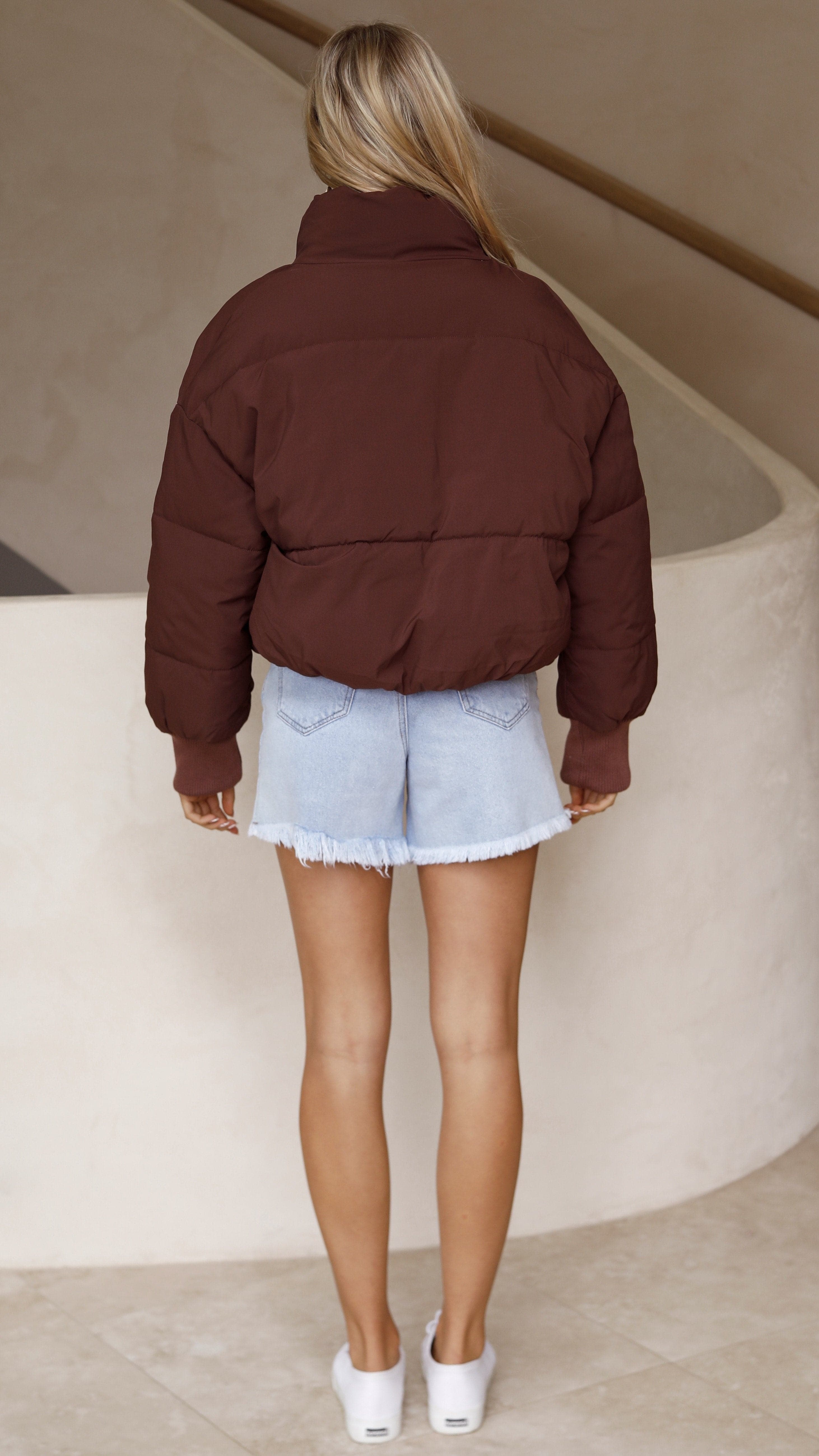 Carmen Puffer Jacket - Chocolate-Sunshines Bliss