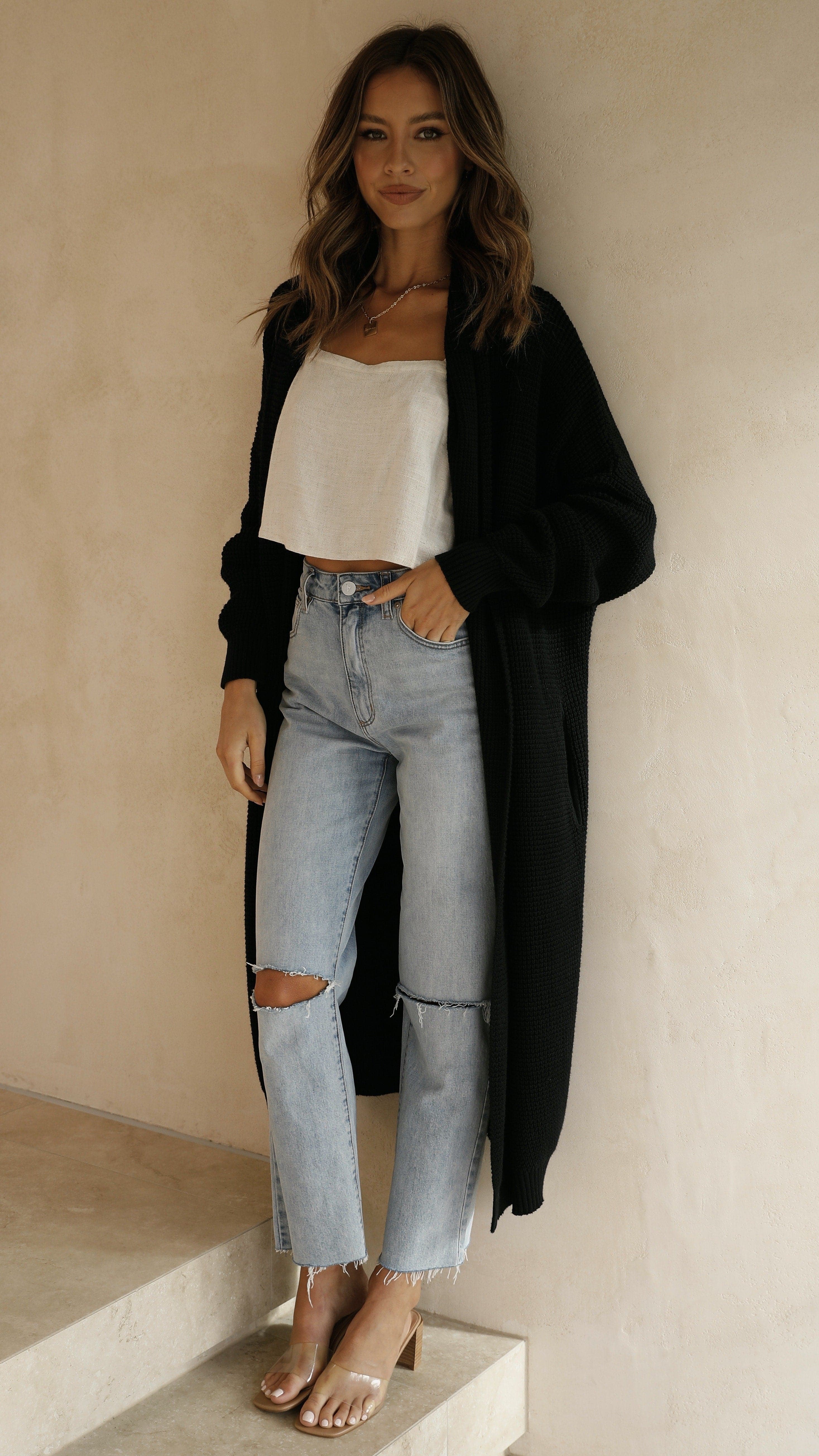 Hannah Cardigan - Black-Sunshines Bliss