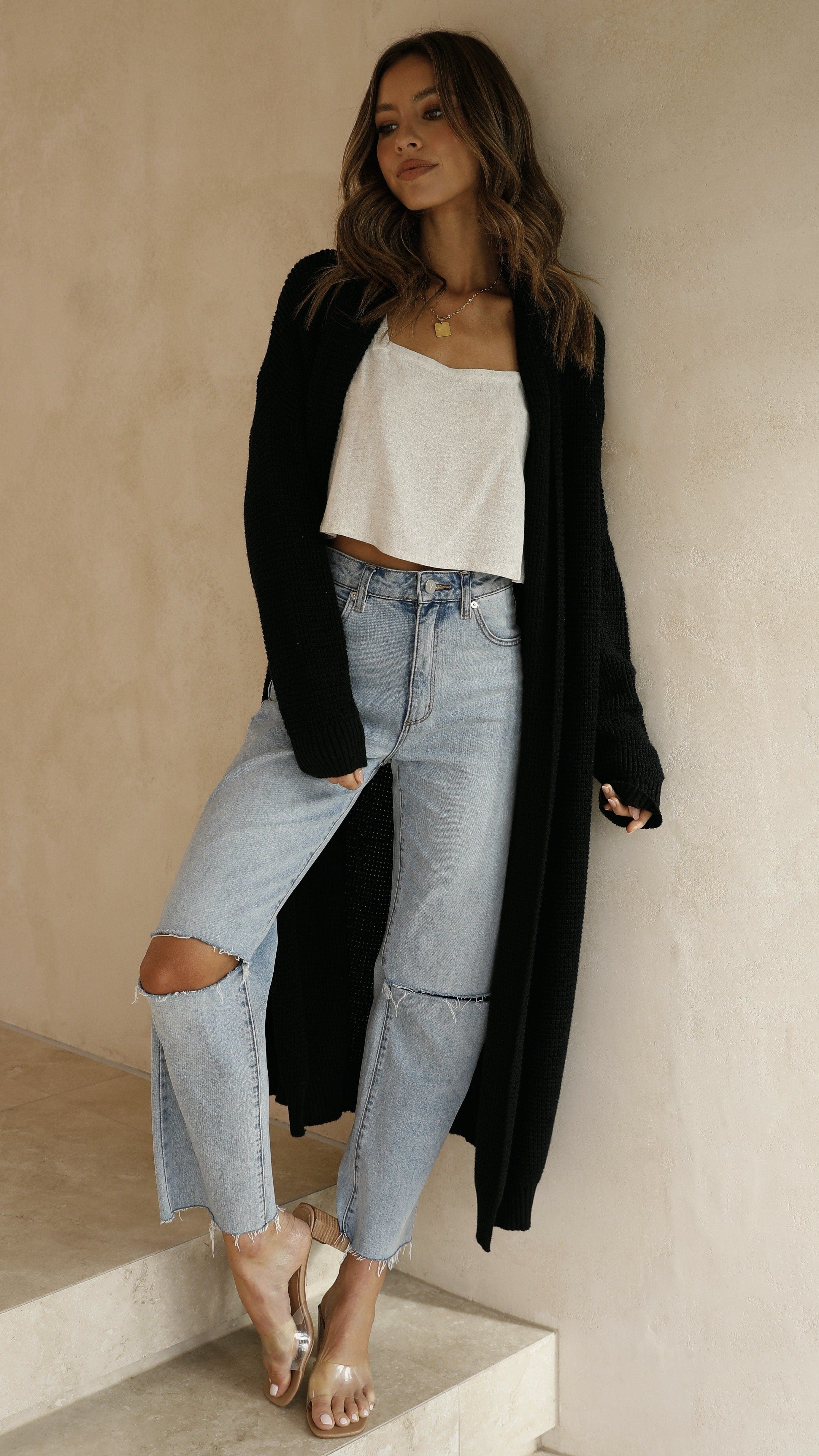 Hannah Cardigan - Black-Sunshines Bliss