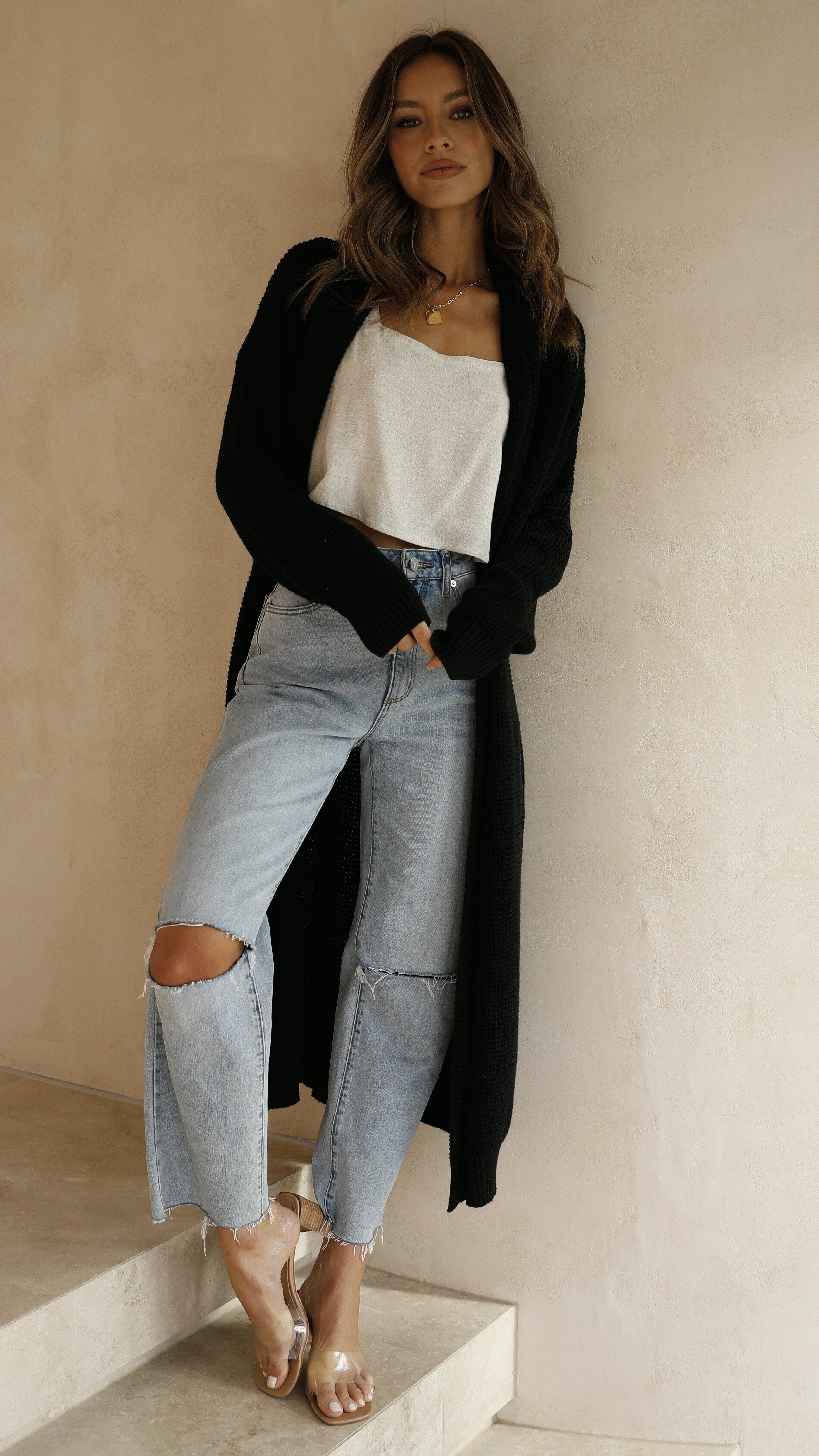 Hannah Cardigan - Black-Sunshines Bliss