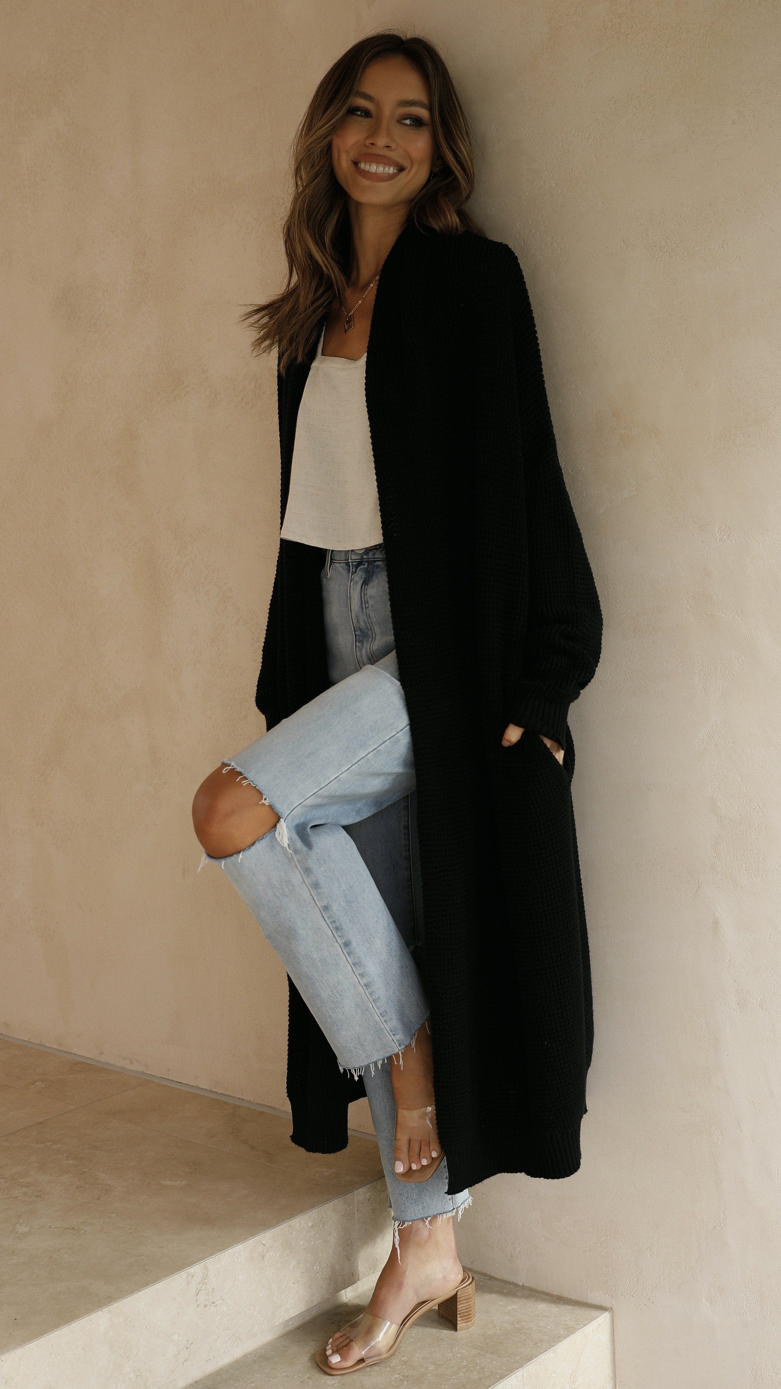 Hannah Cardigan - Black-Sunshines Bliss