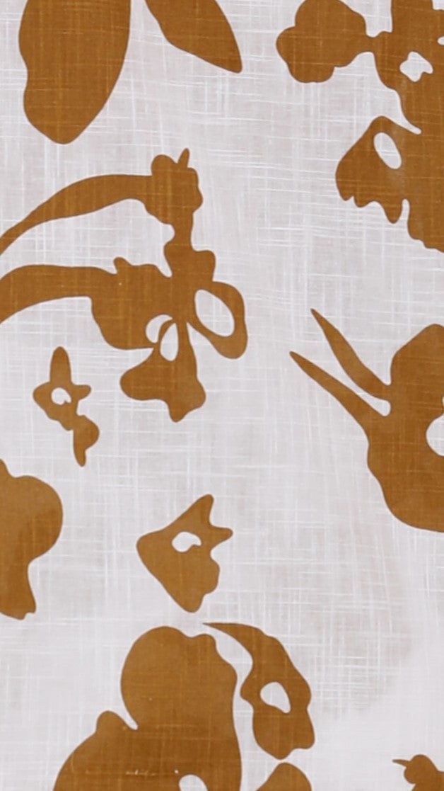 Cleo Button Up Shirt and Pants Set - White/Mustard-Sunshines Bliss