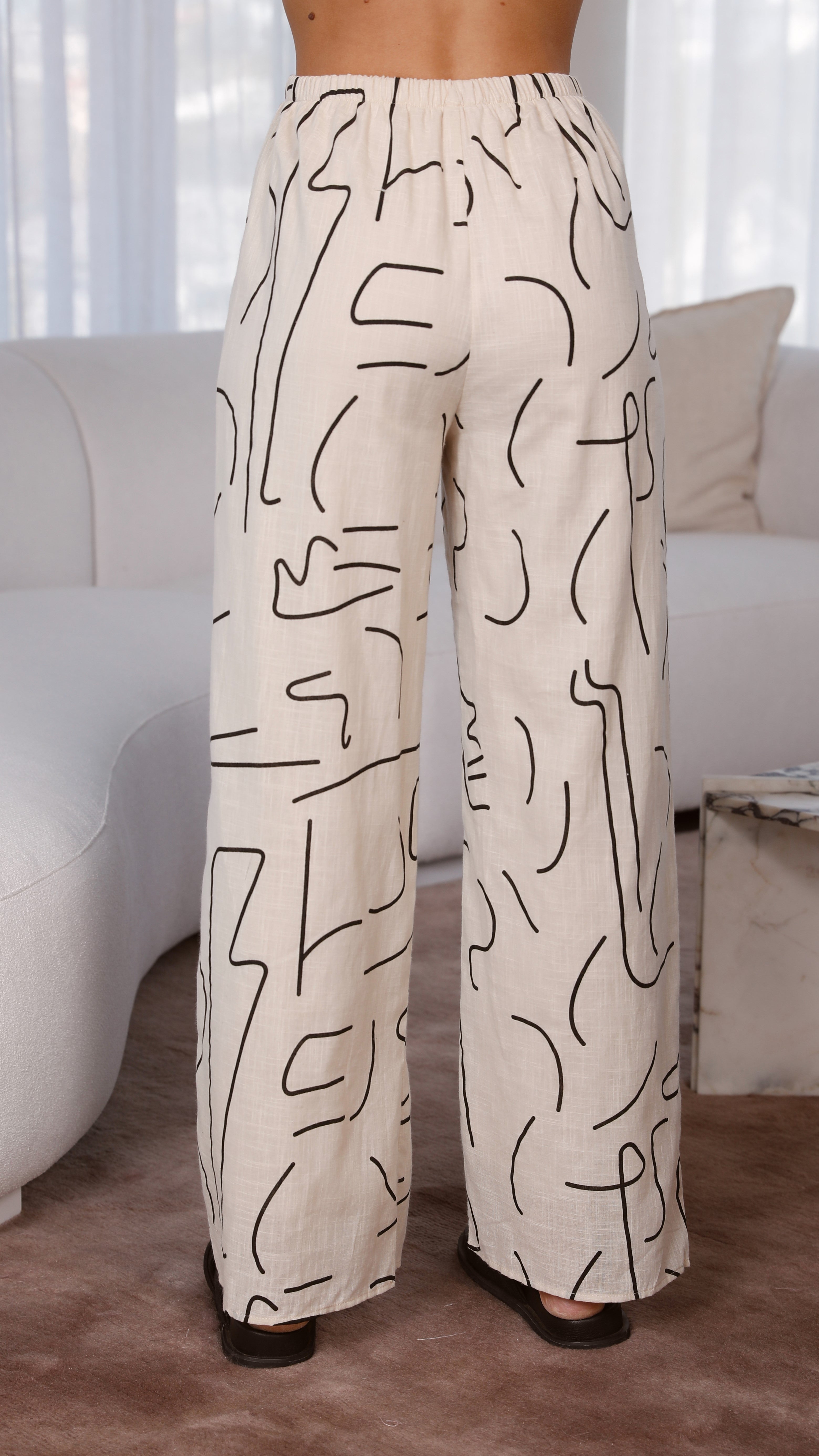 Cleo Button Up Shirt and Pants Set - Beige-Sunshines Bliss