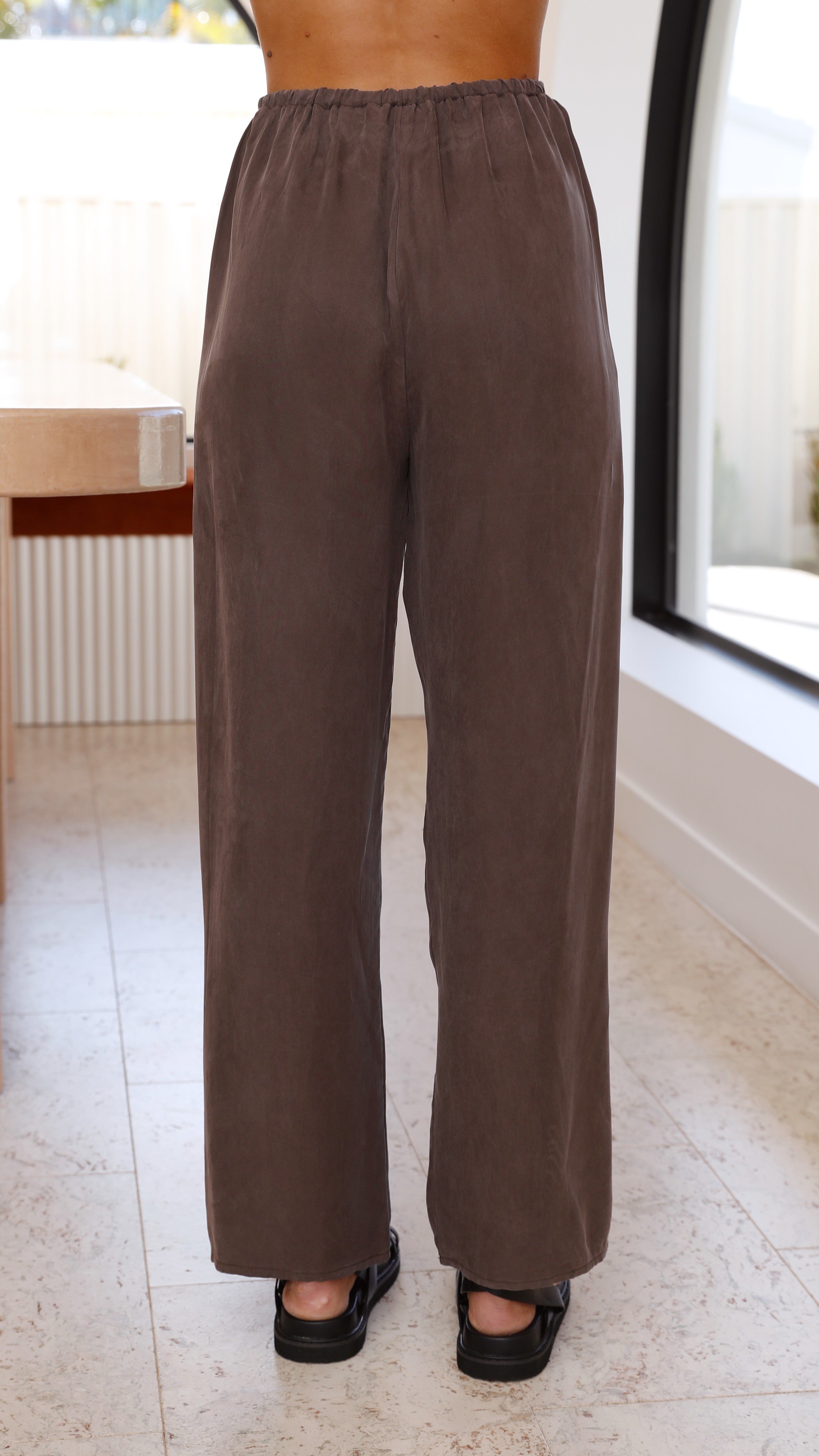 Montana Pants - Warm Grey Cupro-Sunshines Bliss