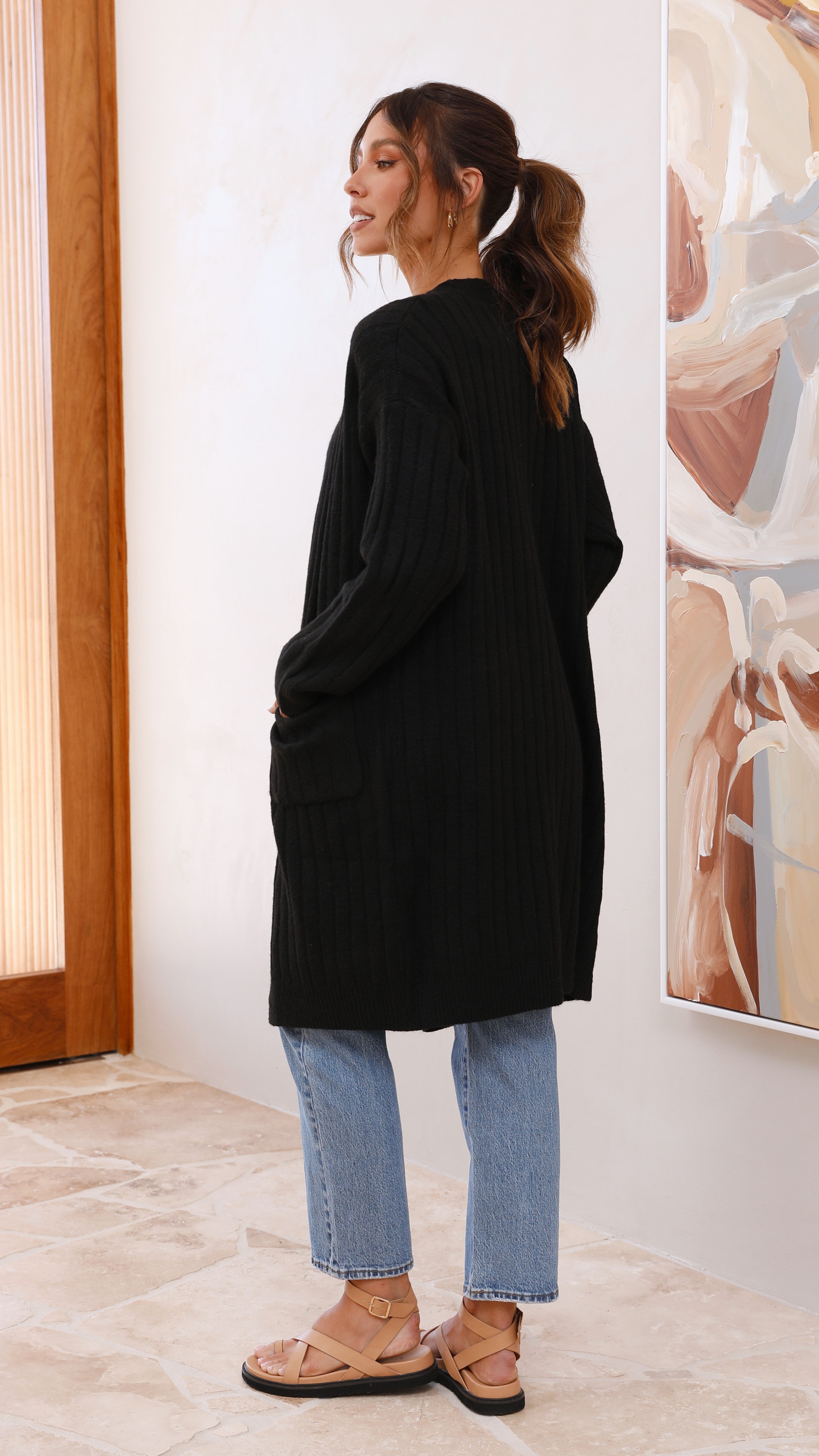 Blair Knit Cardigan - Black-Sunshines Bliss