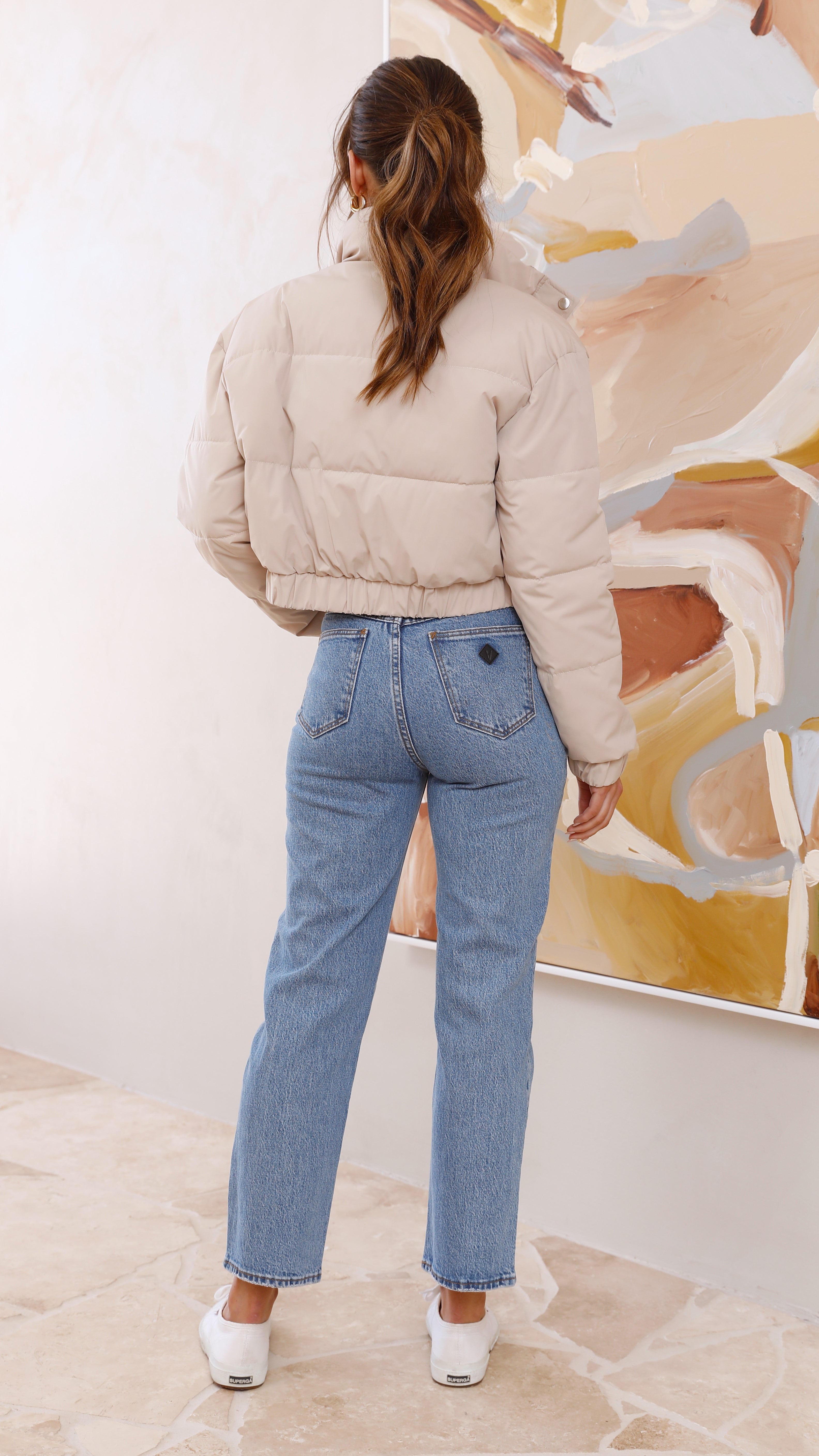 Scarlett Puffer Jacket - Taupe-Sunshines Bliss