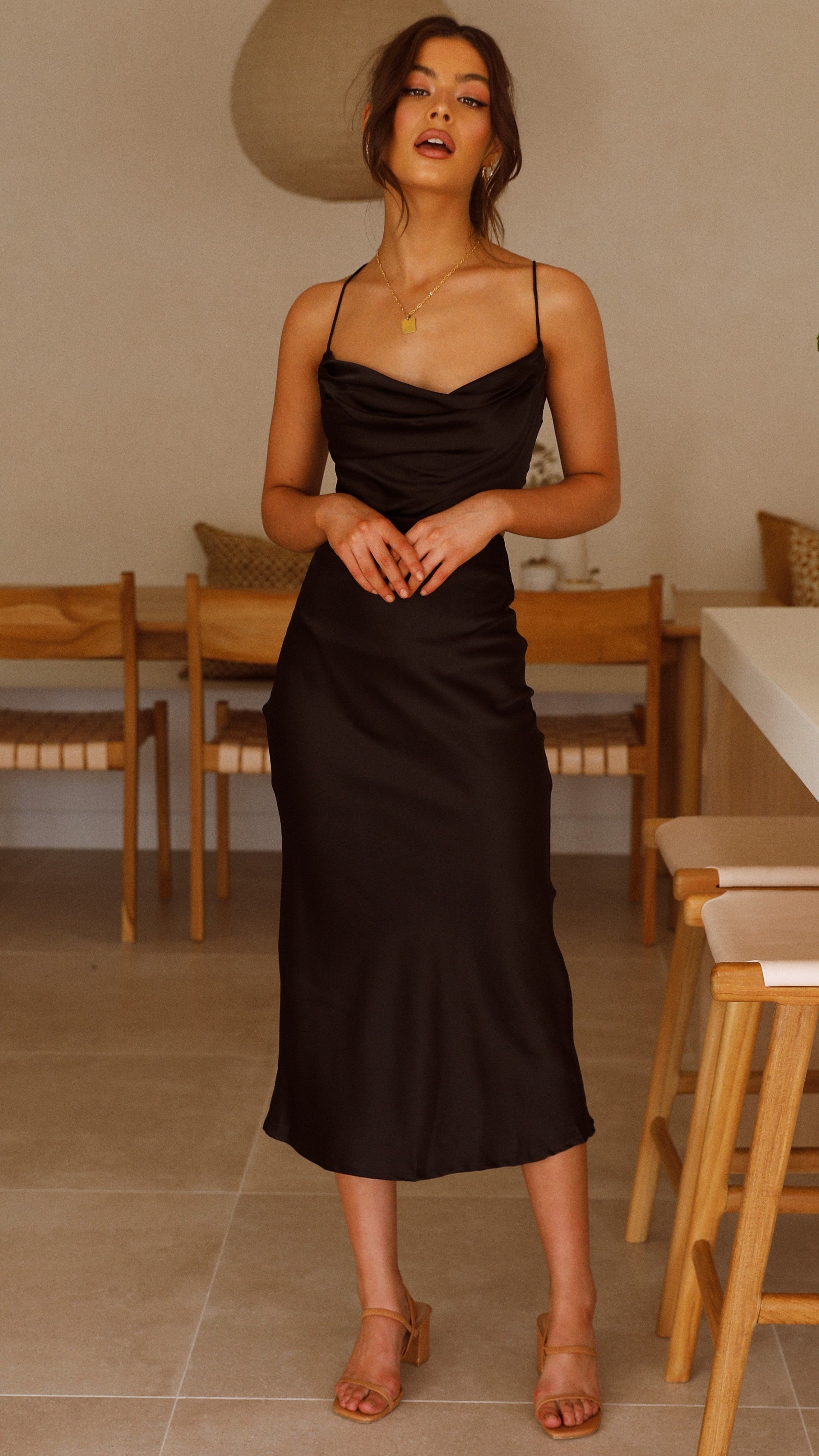 Charis Slip Dress - Black-Sunshines Bliss