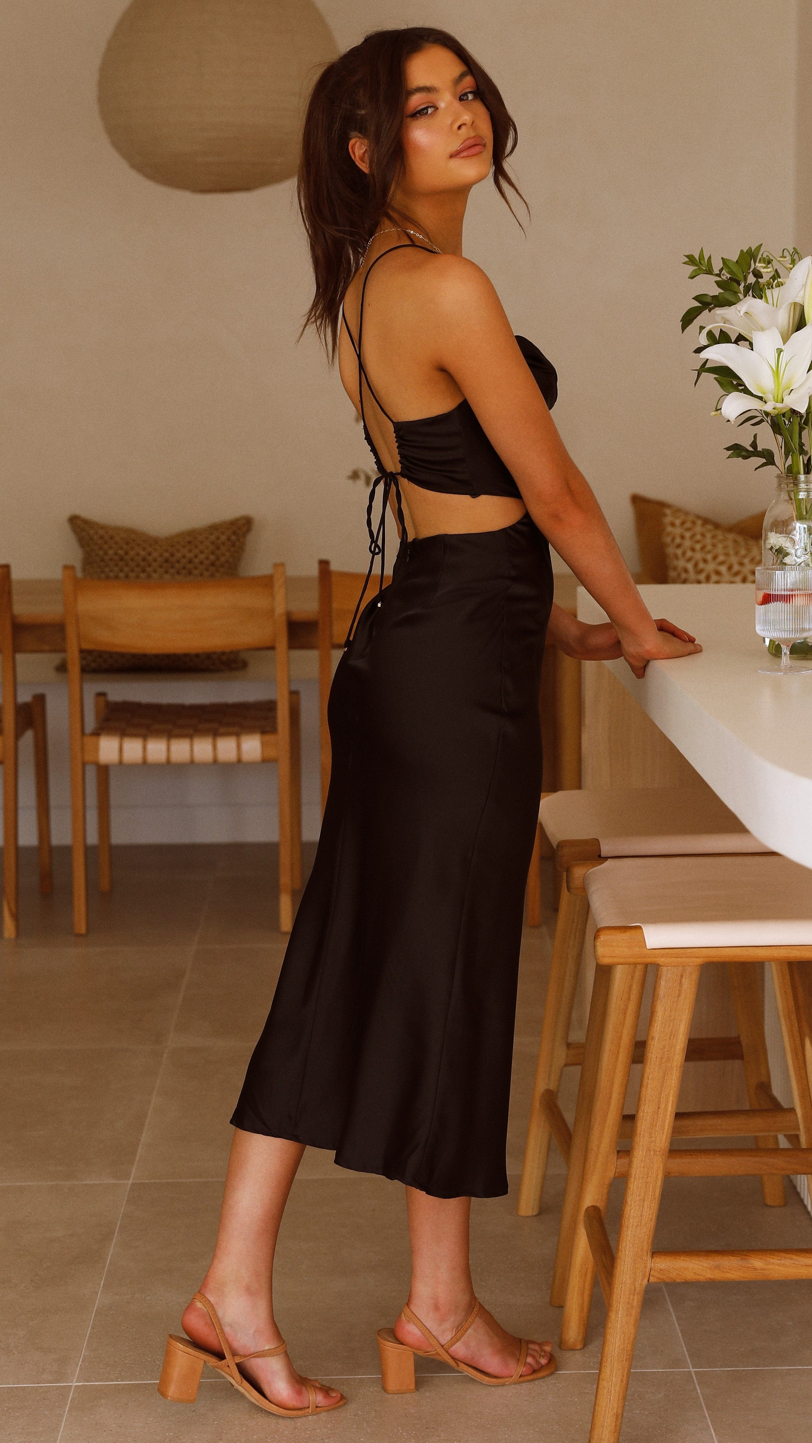 Charis Slip Dress - Black-Sunshines Bliss