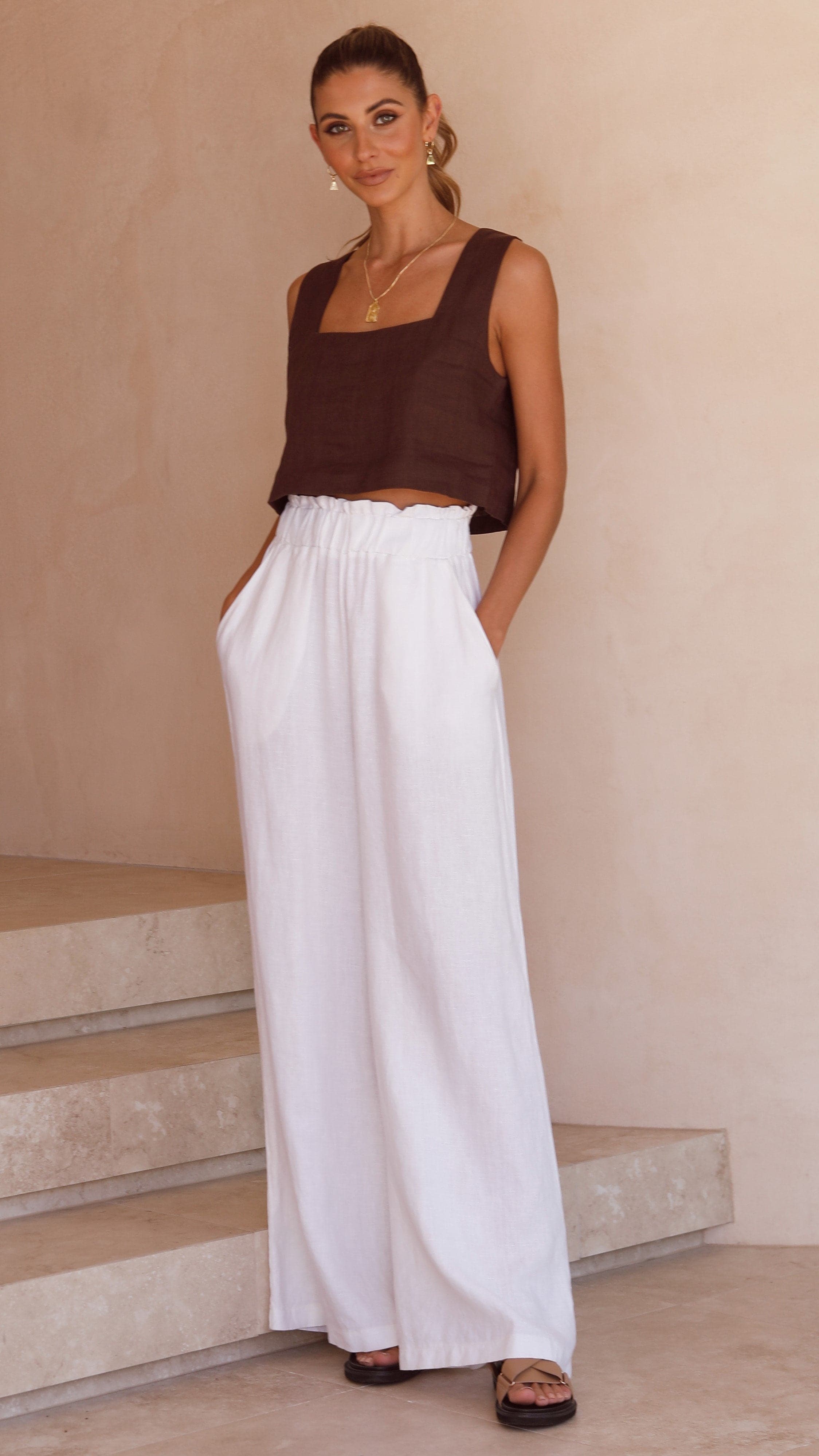 Tillie Crop Top - Chocolate-Sunshines Bliss