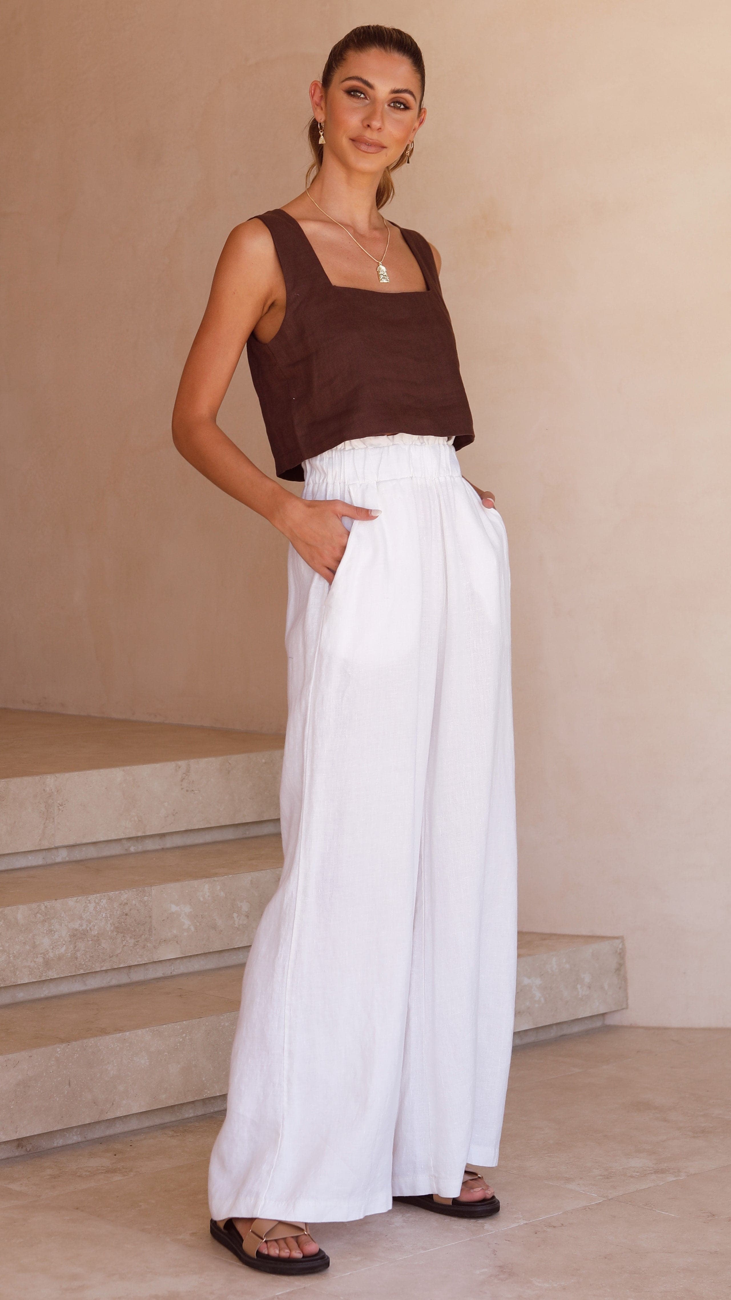 Tillie Crop Top - Chocolate-Sunshines Bliss