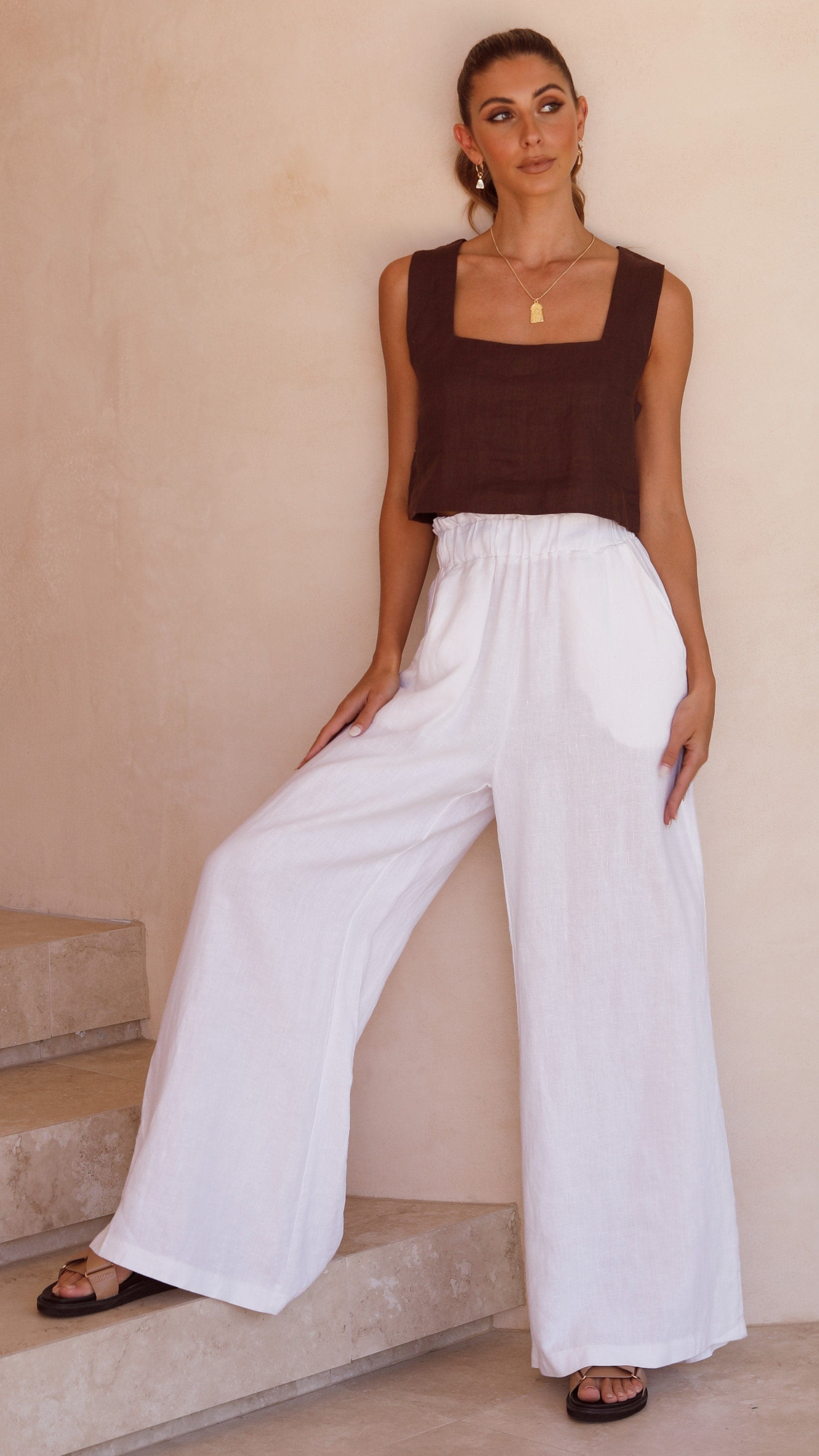 Tillie Crop Top - Chocolate-Sunshines Bliss