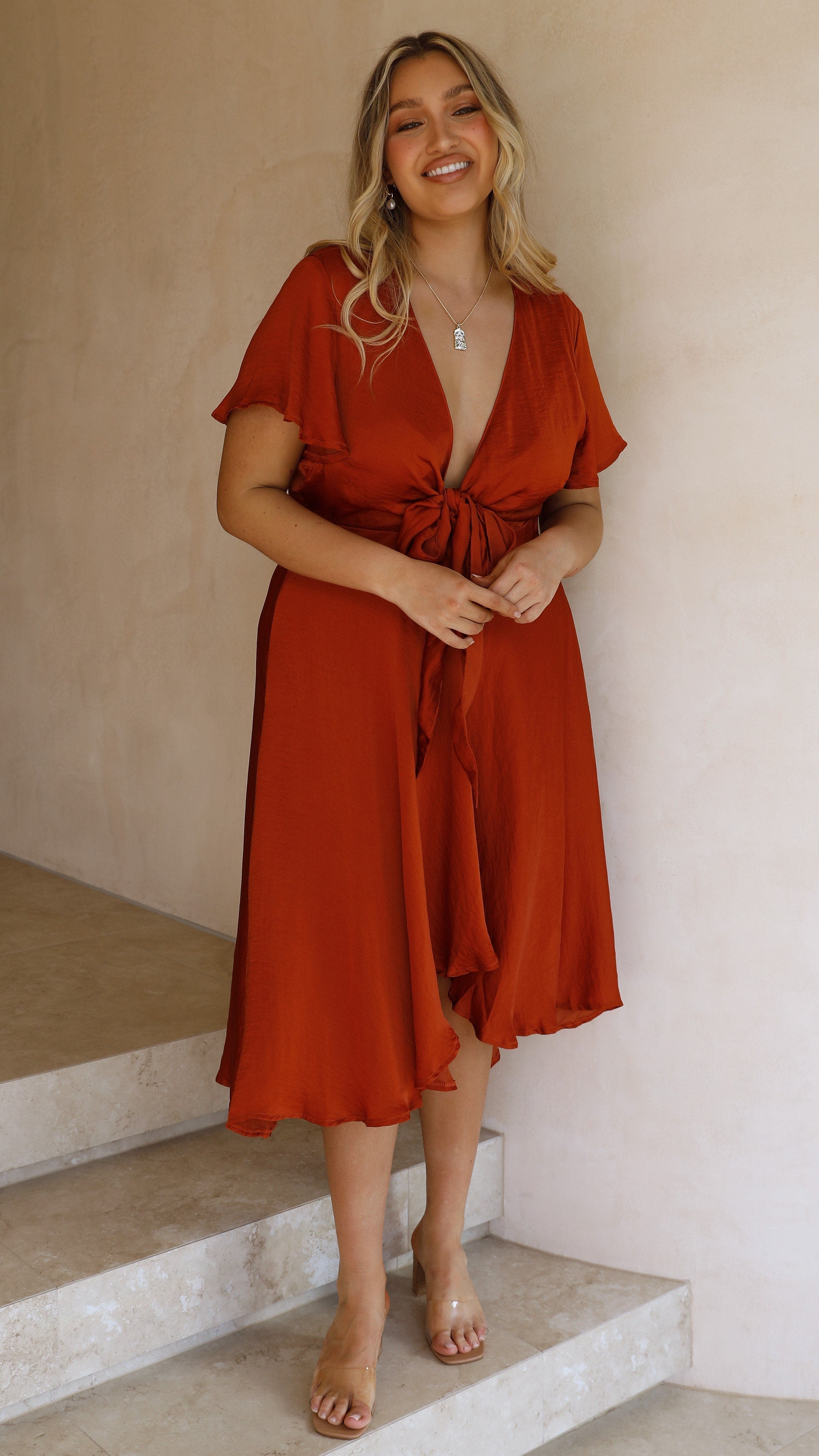 Sunny Daze Dress - Rust-Sunshines Bliss