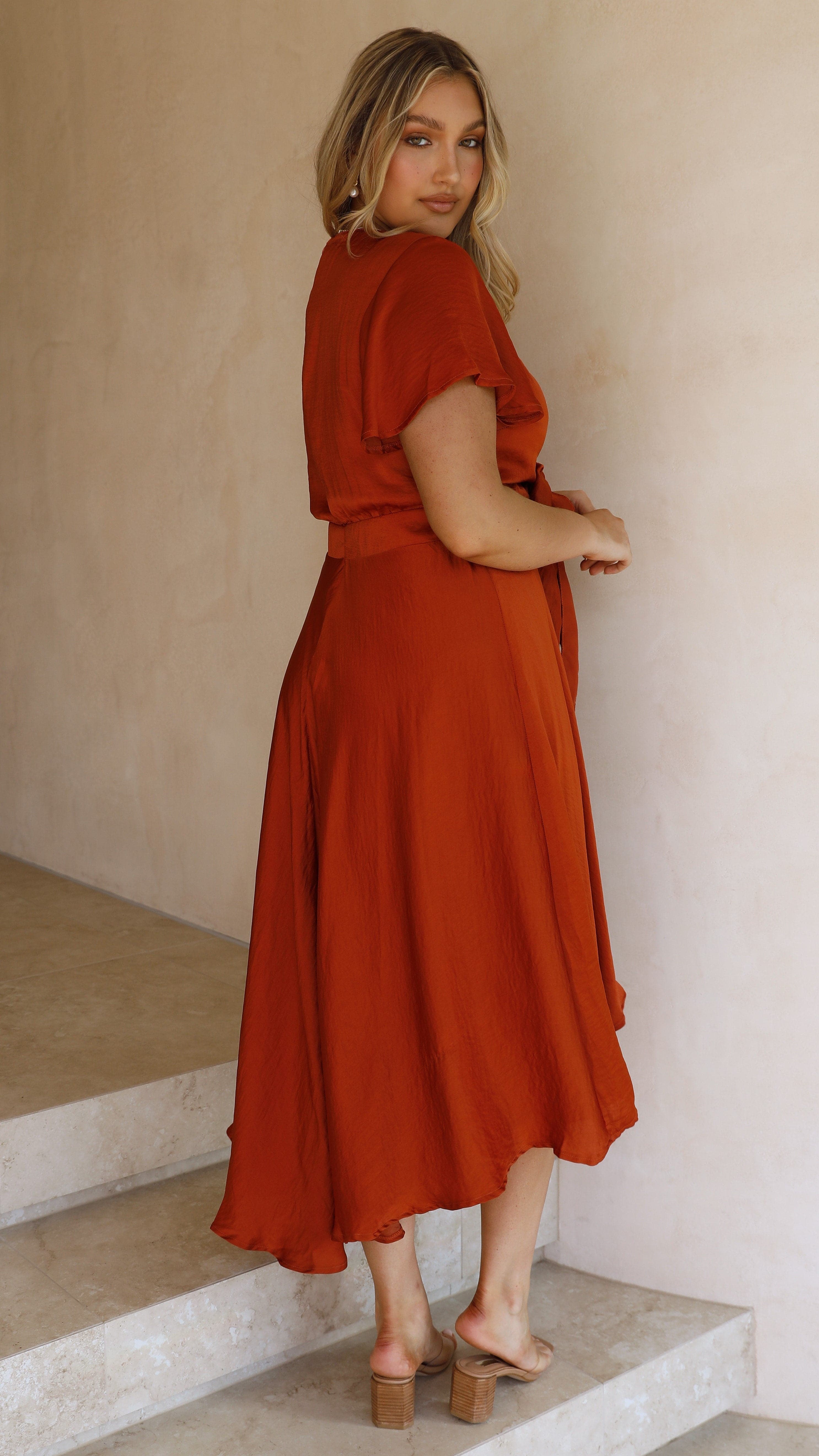 Sunny Daze Dress - Rust-Sunshines Bliss