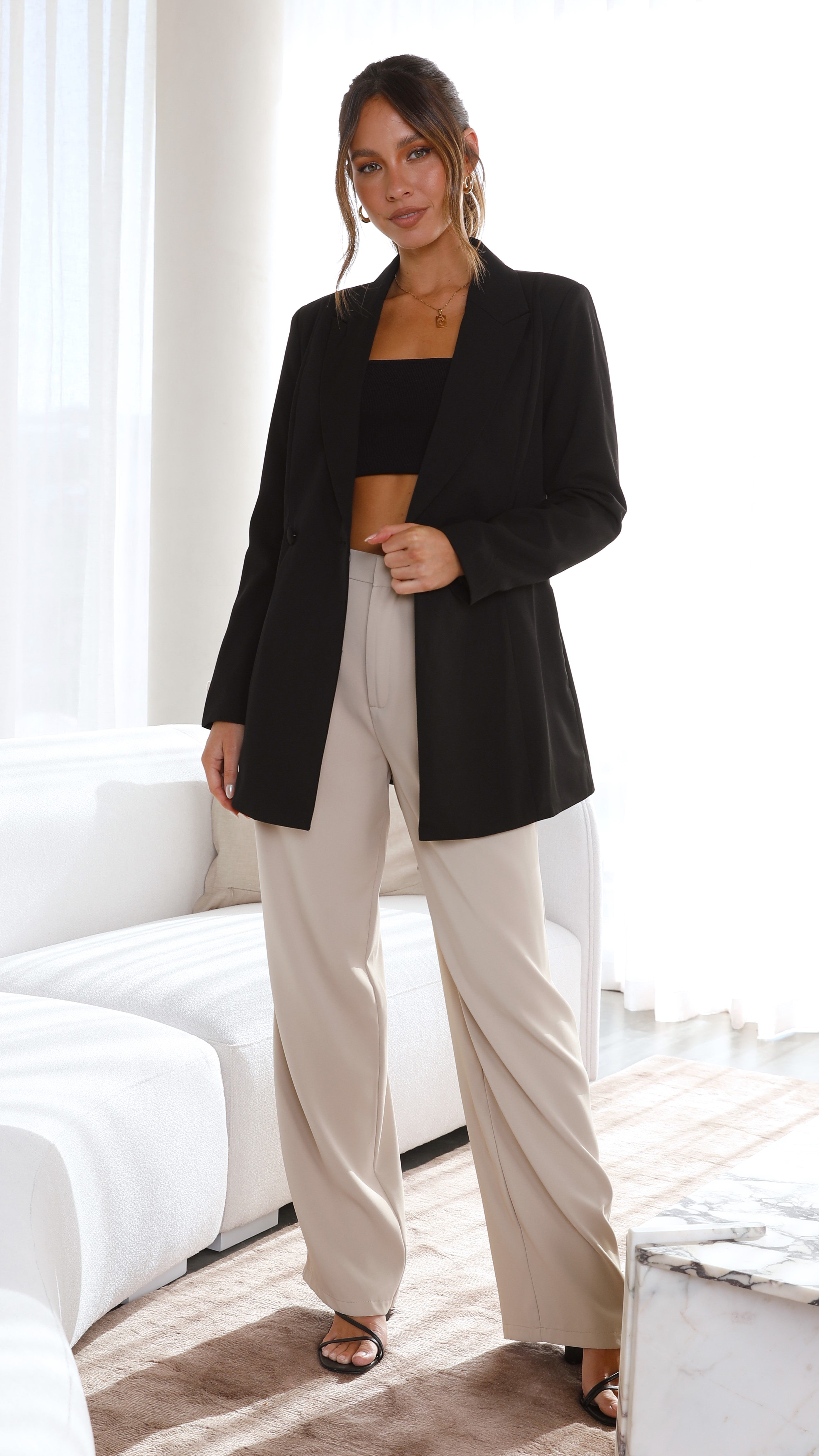 Hada Blazer - Black-Sunshines Bliss