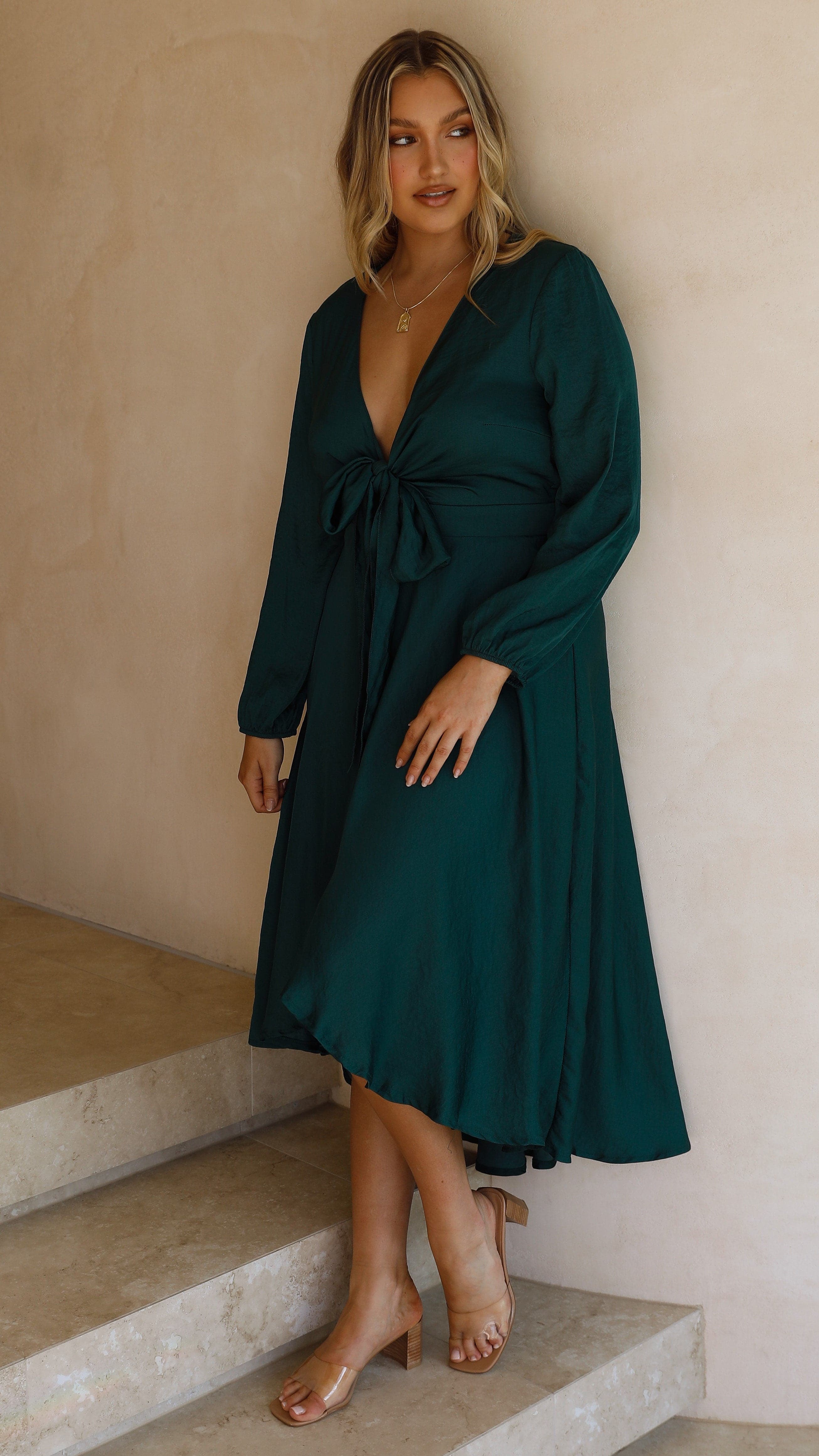 Starry Nights Dress - Emerald-Sunshines Bliss