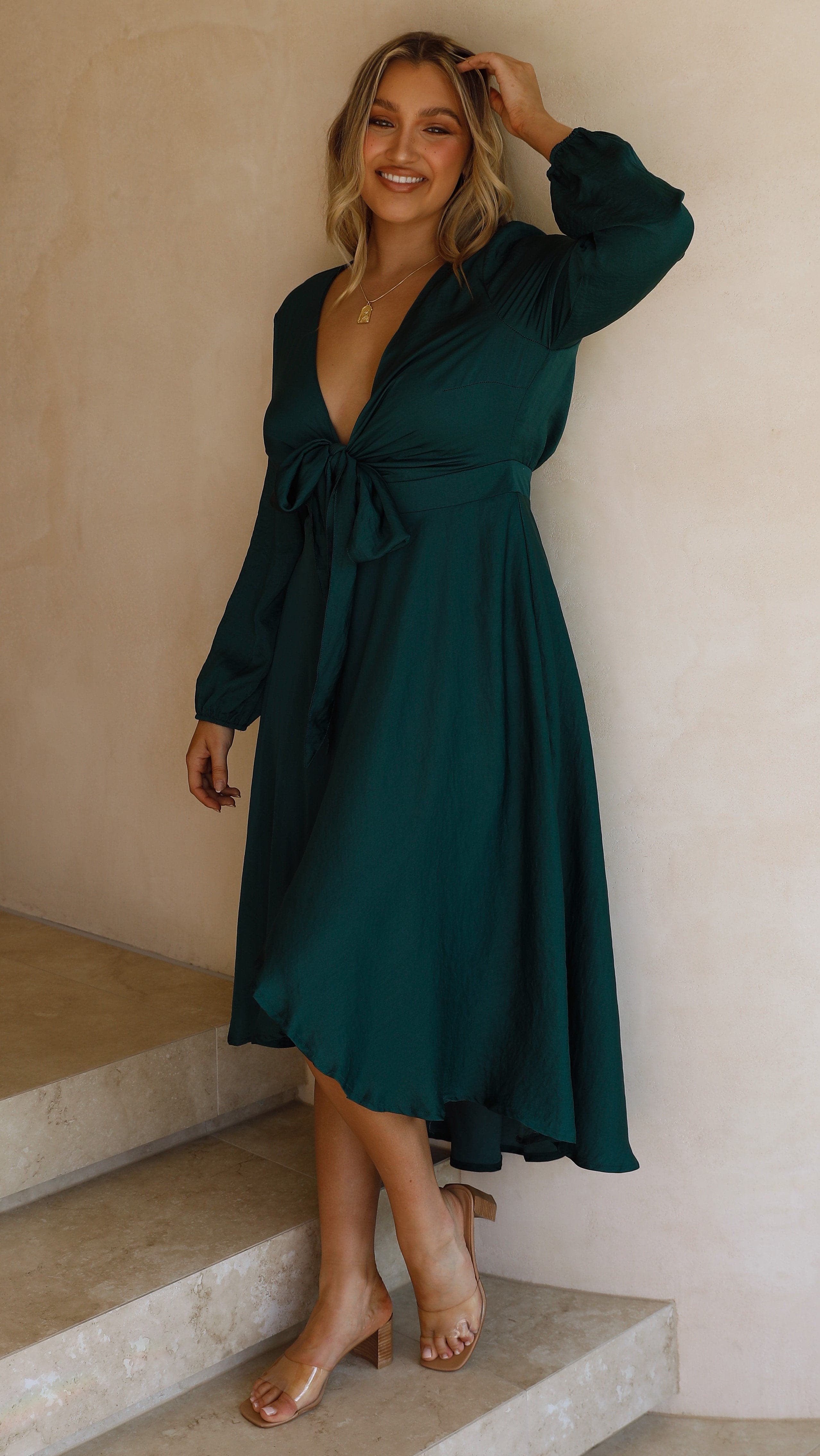 Starry Nights Dress - Emerald-Sunshines Bliss