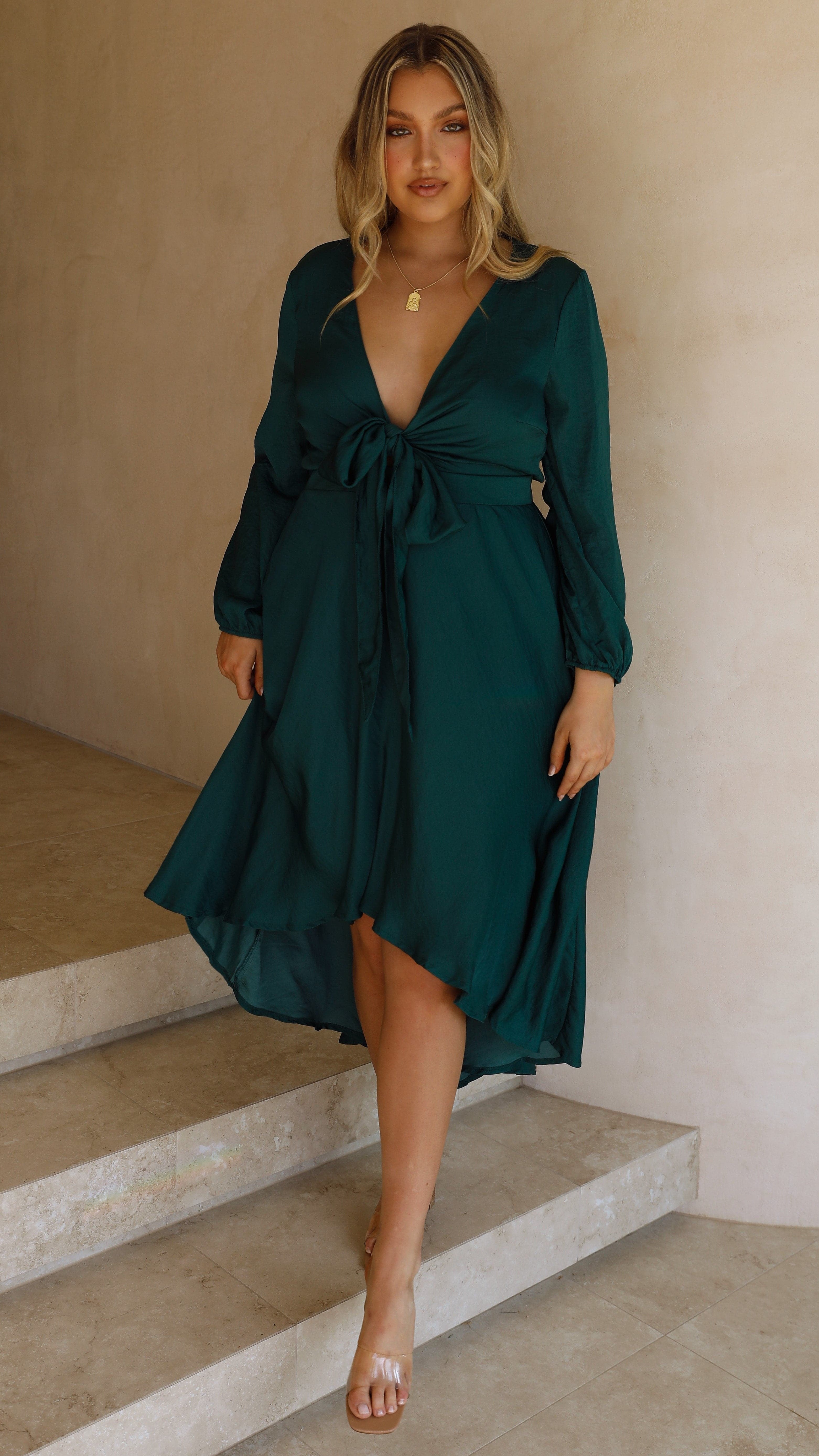 Starry Nights Dress - Emerald-Sunshines Bliss