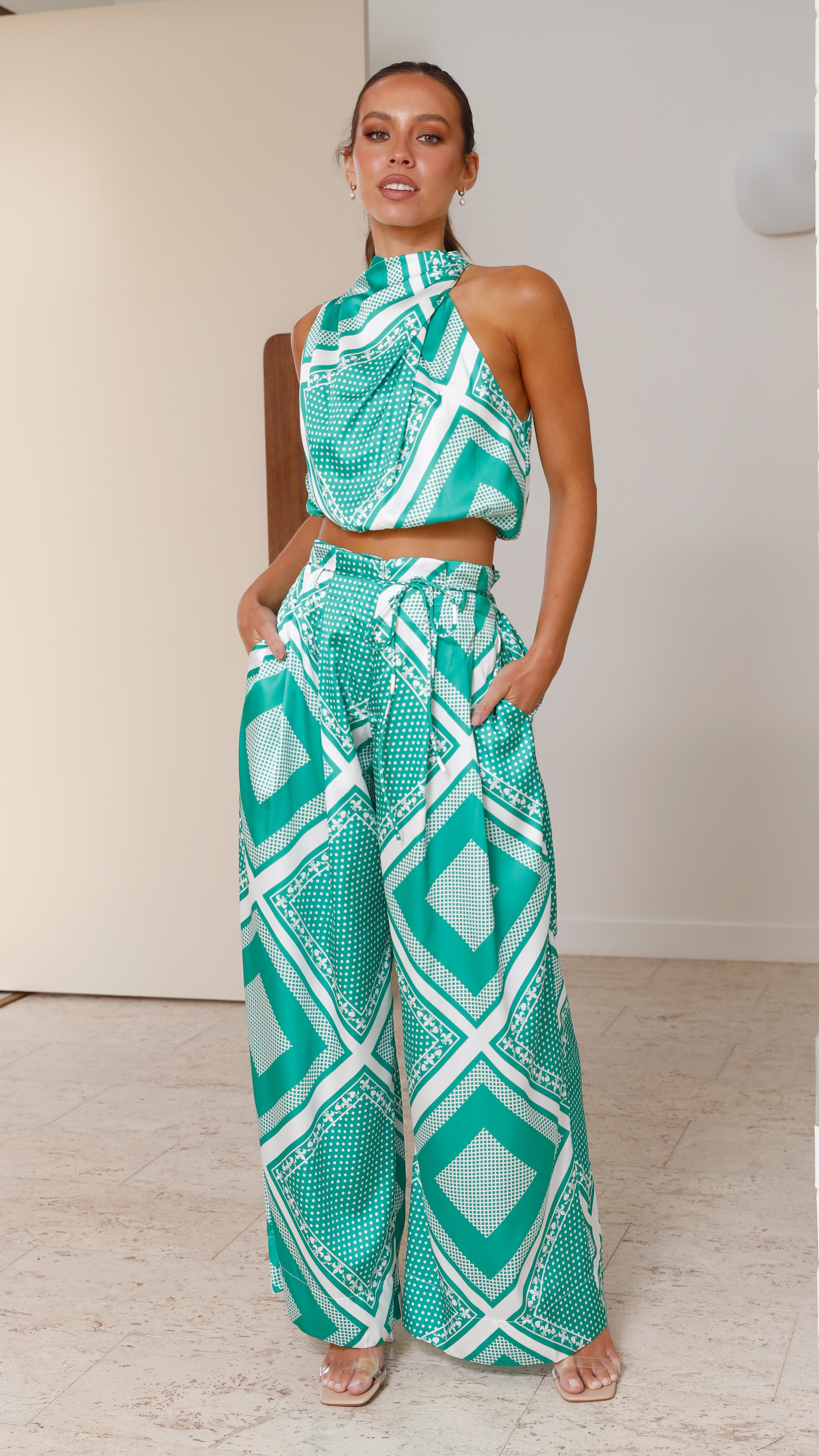 Stella Set - Green Print-Sunshines Bliss