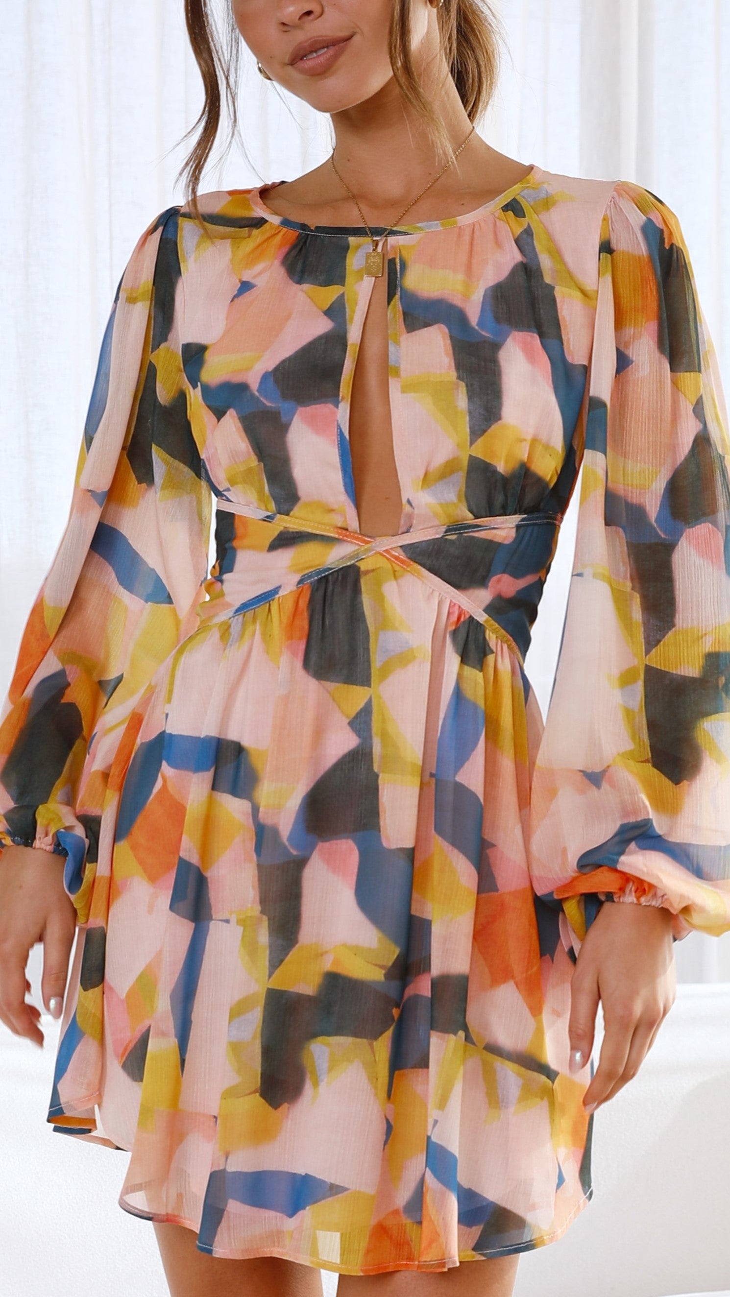 Kate Mini Dress - Multi-Sunshines Bliss