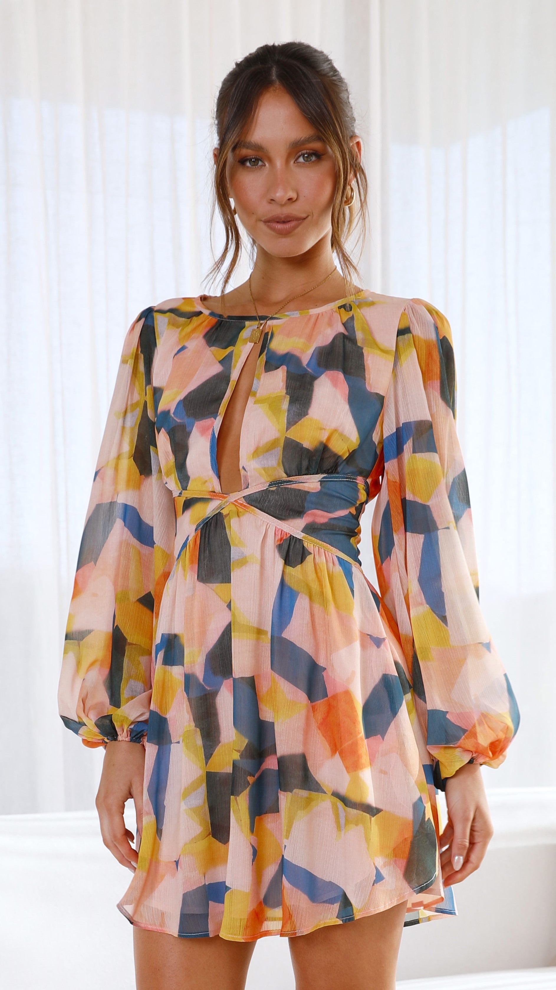 Kate Mini Dress - Multi-Sunshines Bliss