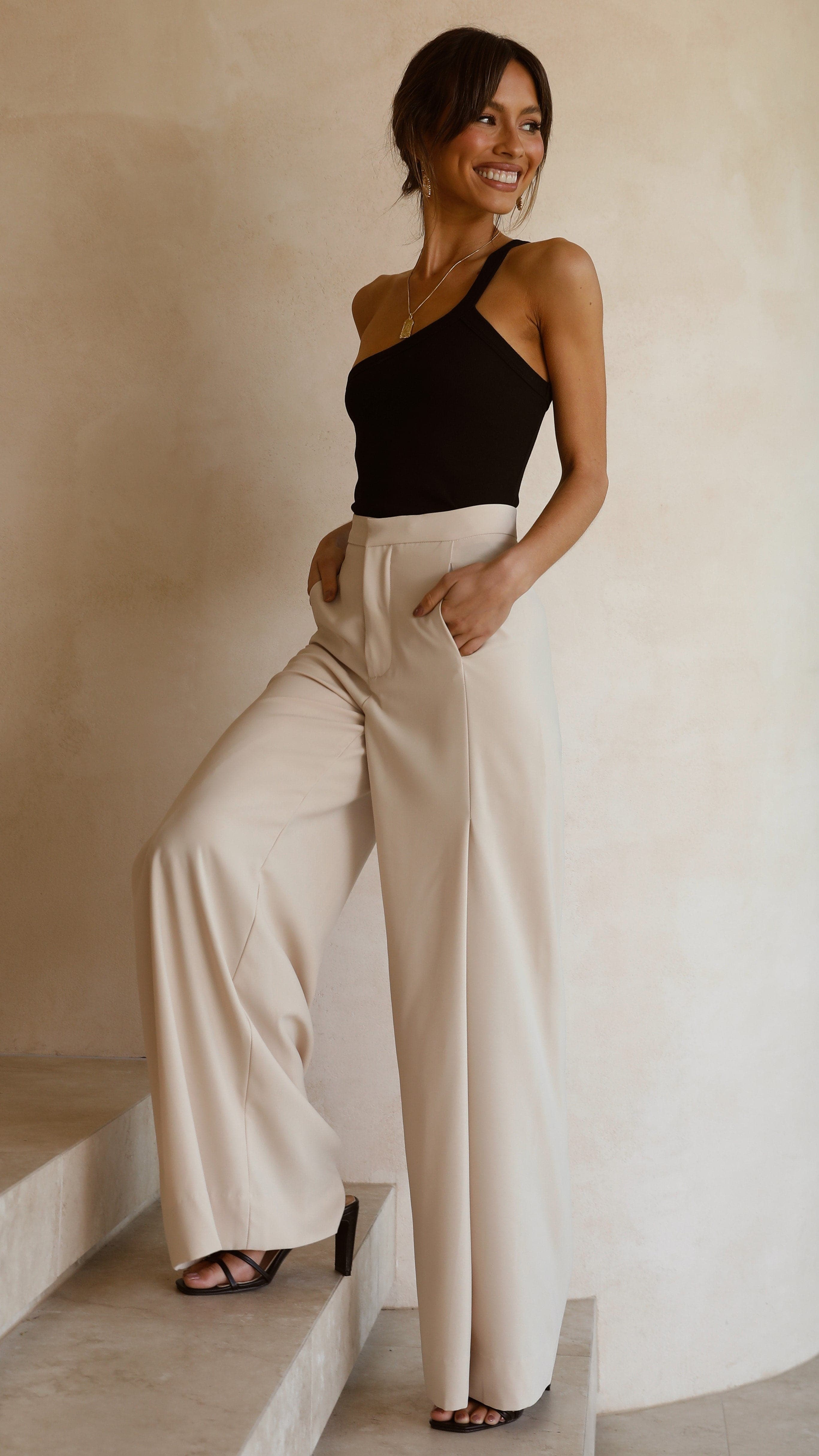 Hampton Pants - Beige-Sunshines Bliss