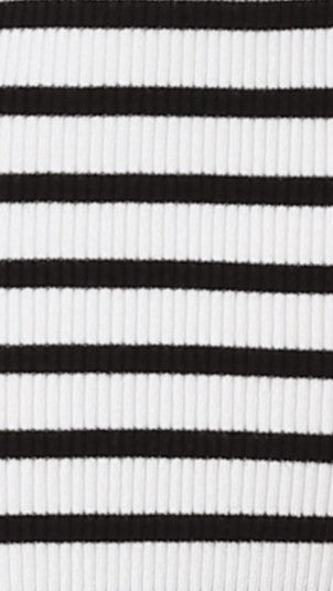 Marissa Midi Dress - Black/White Stripe-Sunshines Bliss