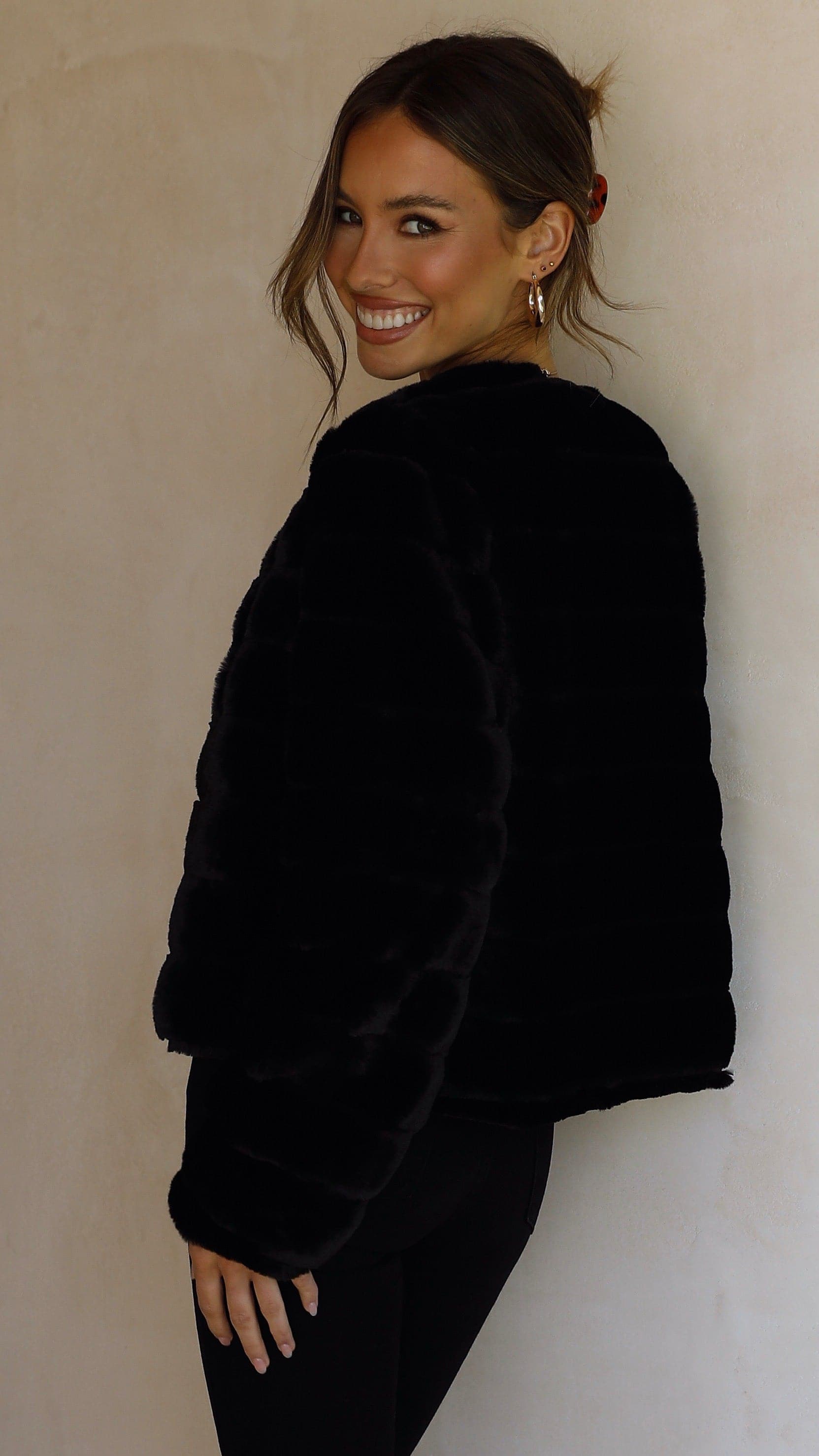 Tully Crop Jacket - Black-Sunshines Bliss