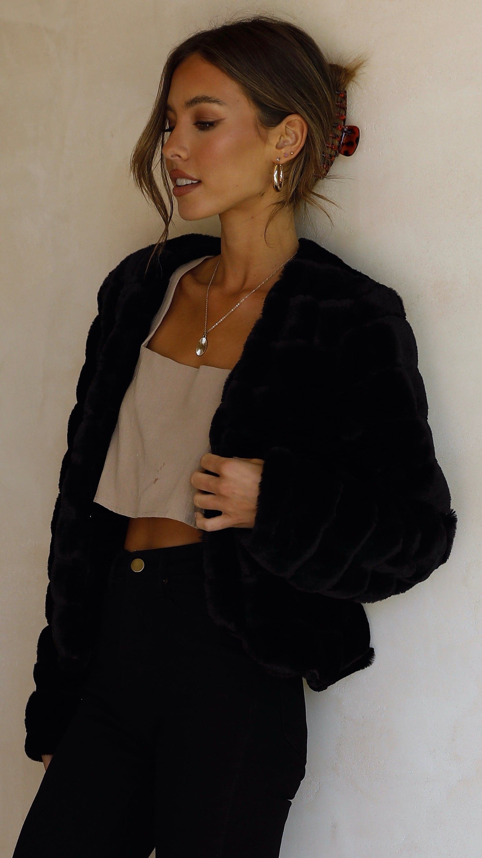 Tully Crop Jacket - Black-Sunshines Bliss