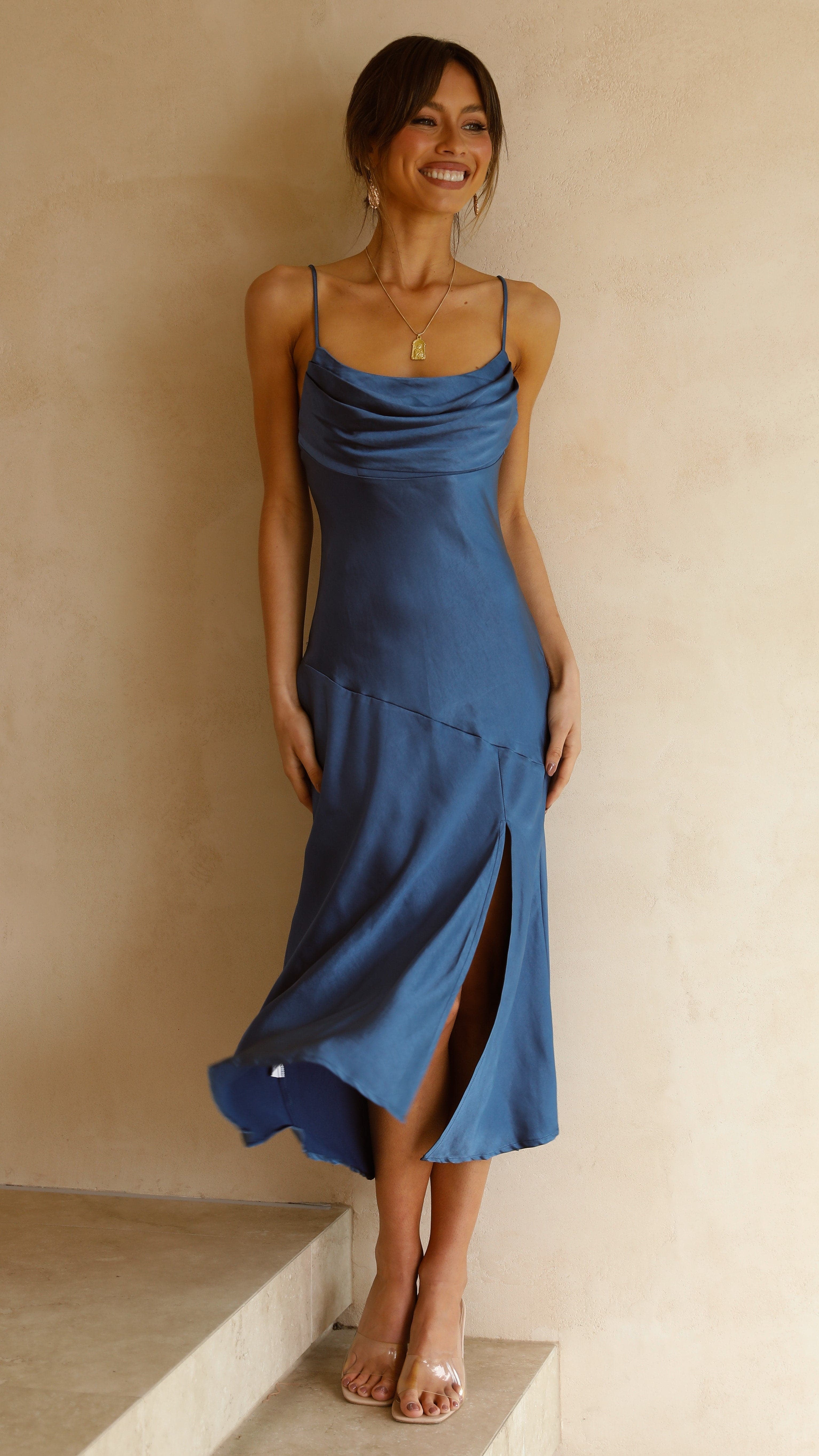 Celina Midi Dress - Navy-Sunshines Bliss